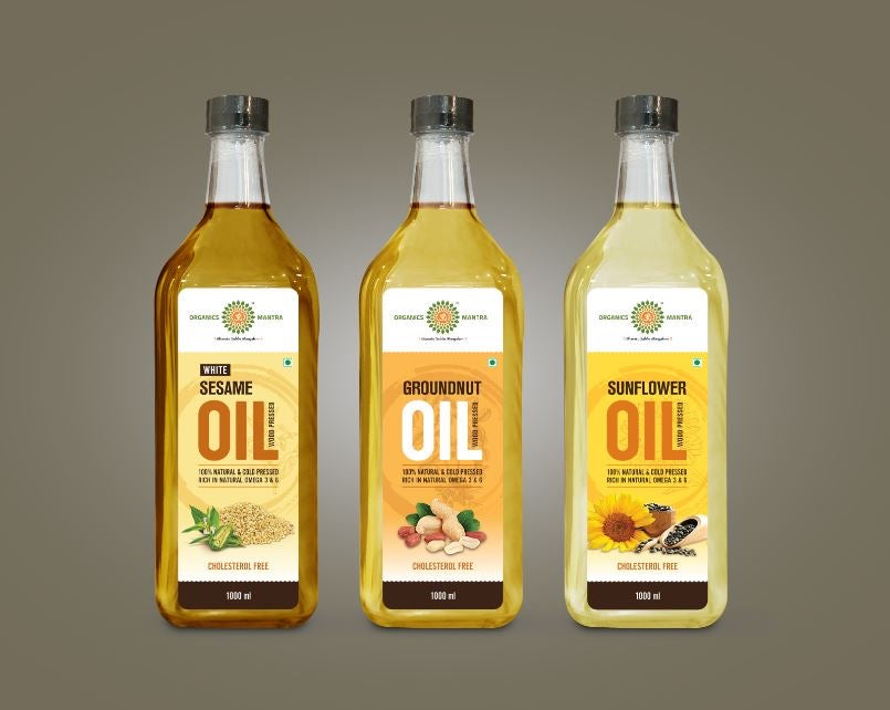Organics Mantra - Wood Pressed White Sesame/ Nuvvulu/ Til Oil - 1 litre