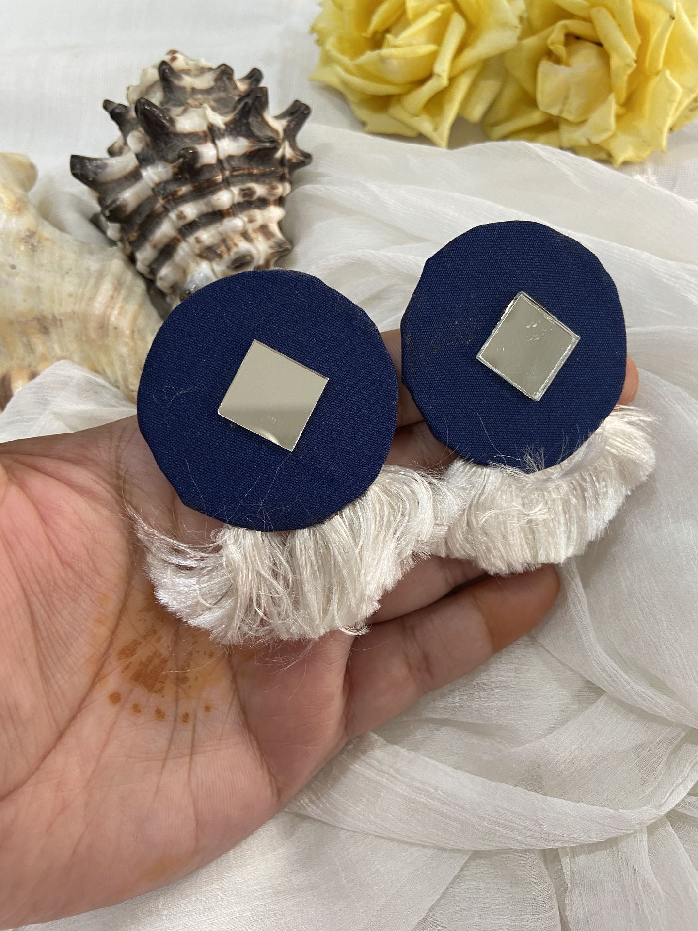 Laadli Handmade- Neelika- Mirror Handmade Earrings