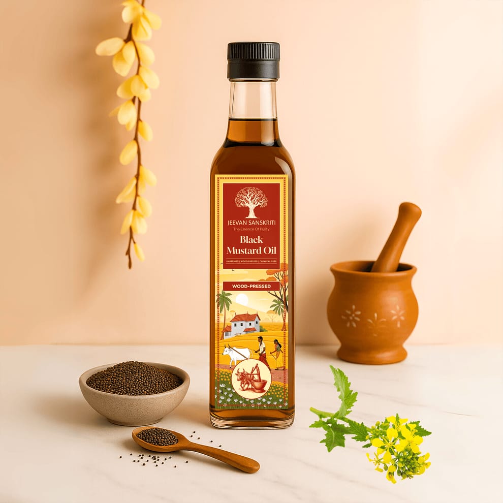 JEEVAN SANSKRITI WOODPRESSED BLACK MUSTARD OIL (5 LITER)