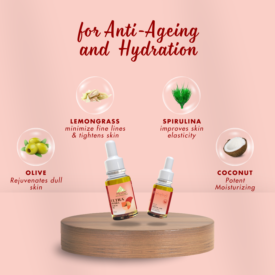MrilQ Ultra Hydra Serum Oil | Anti-Ageing | Age spots and Hyperpigmentation | Daily Use| Mature, Combination & Dry Skin