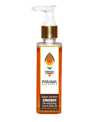 Parama Naturals Zingiber Ayurvedic Foot & Body Massage Oil, 100ml.