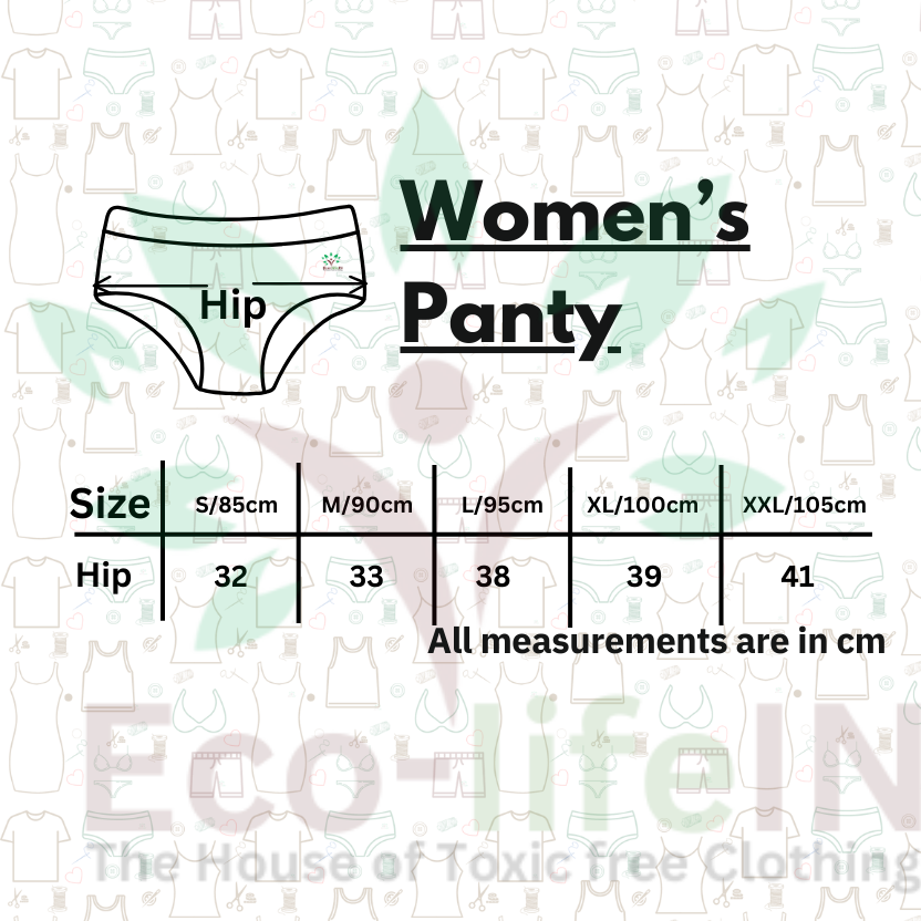 Eco-Life Women's Undyed and unbleached cotton panty - 3 piece pack