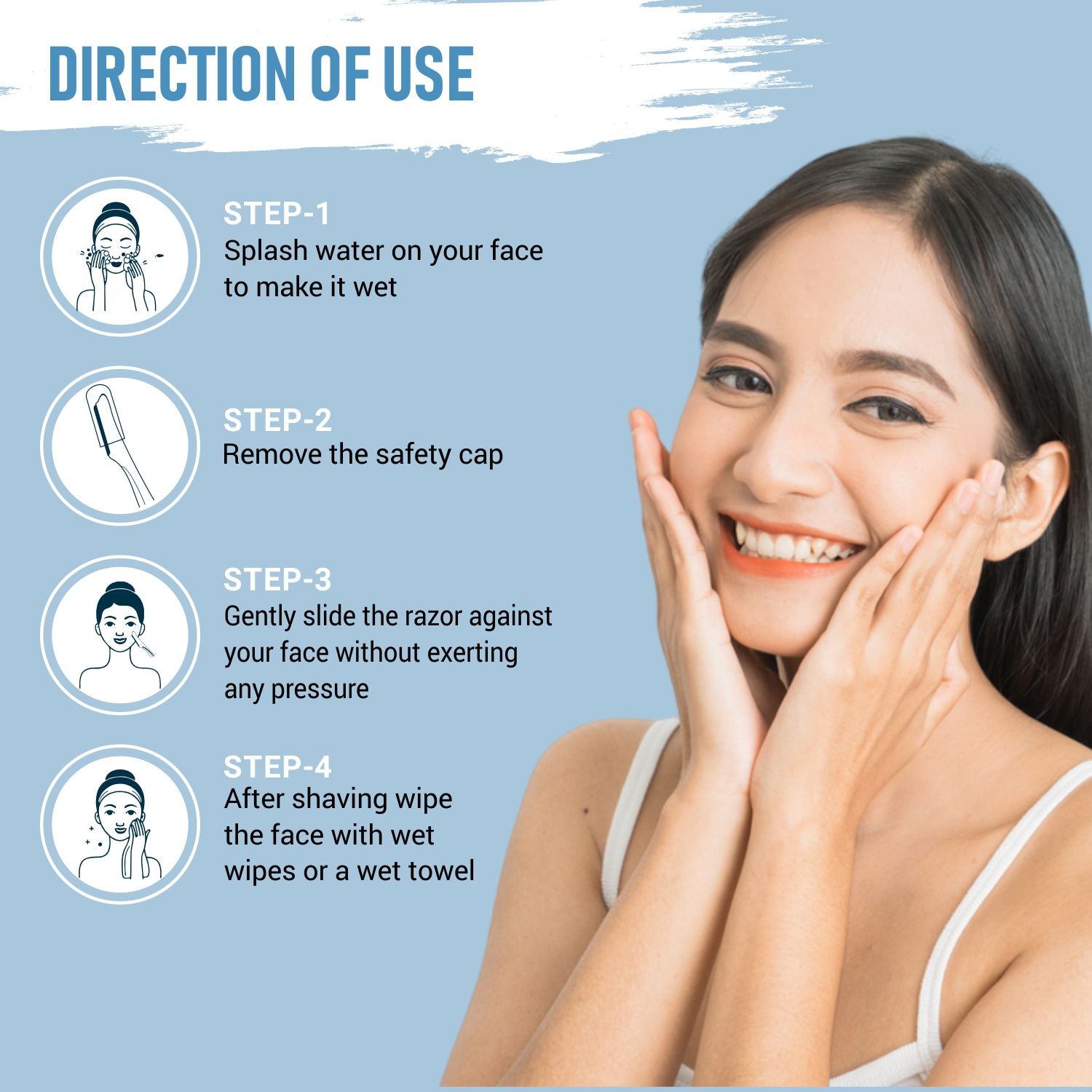 Gynocup Glossy Face Razor for Women