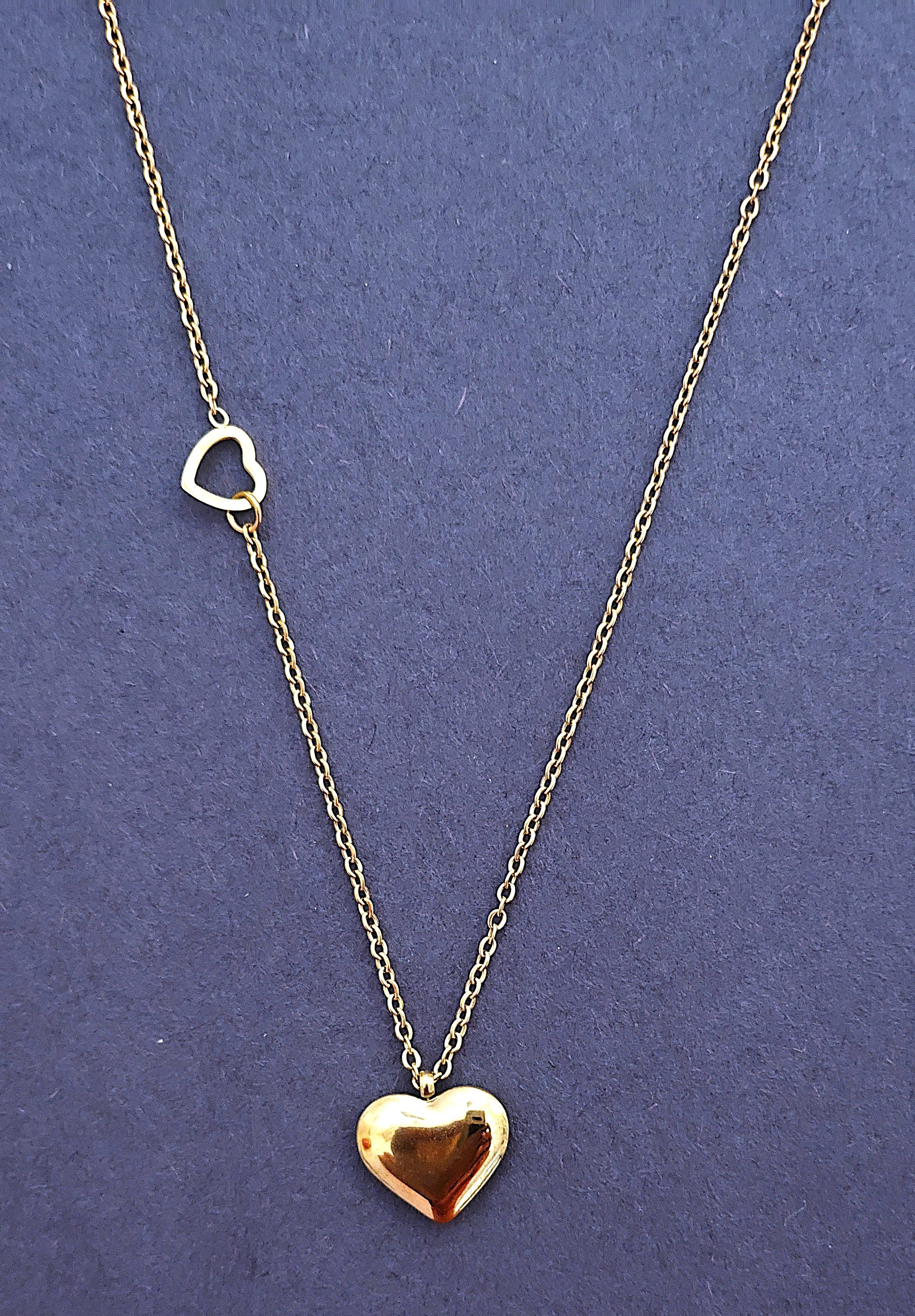 BeYoou.Bling Anti-Tarnish Waterproof Stainless Steel Elegant Heart Pendant Necklace for Women