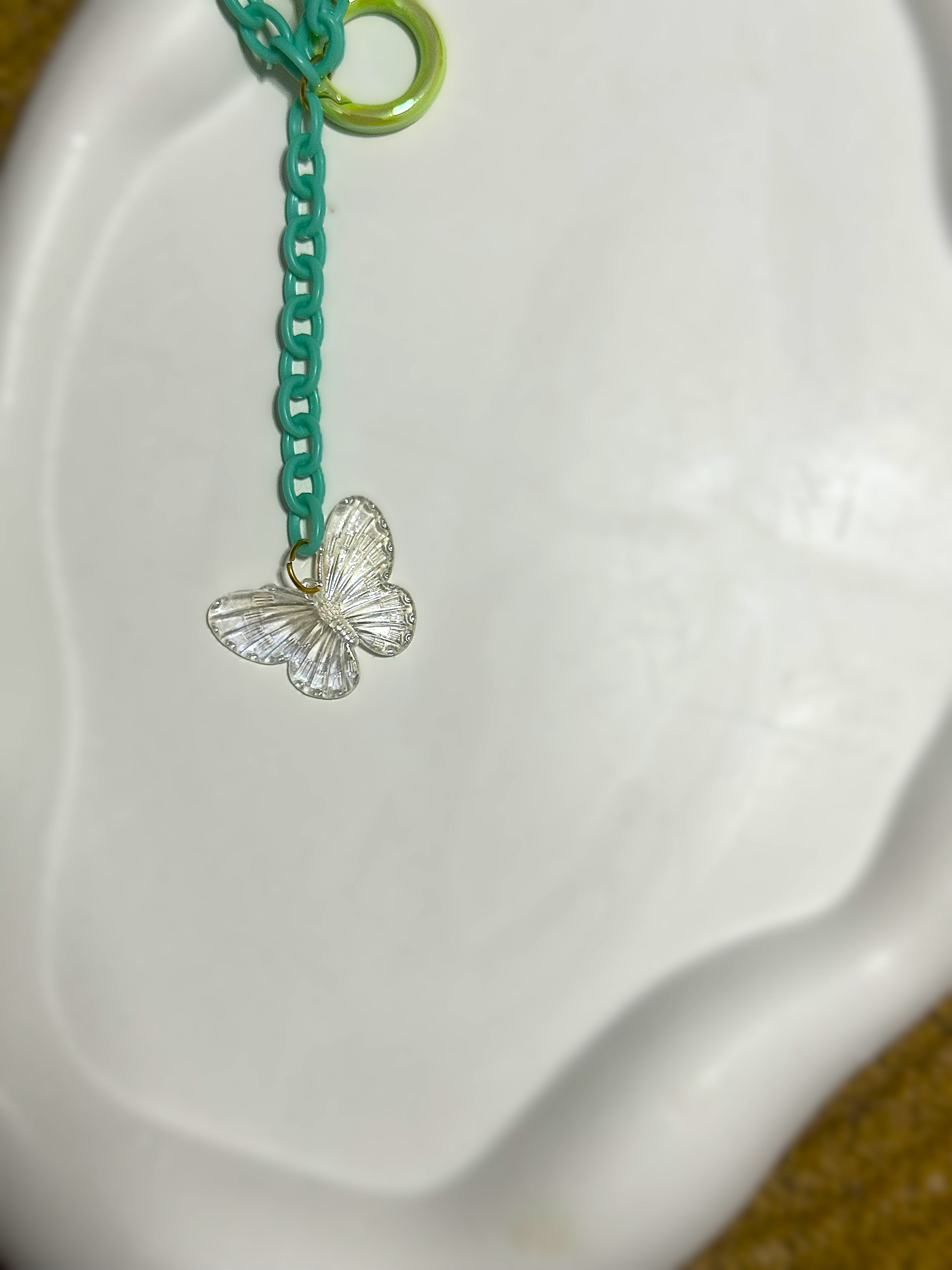 BeYoou.Bling Handcrafted Premium Limited-edition Kawaii Mint Green Teddy Bear Acrylic Keychain/Bag Charm