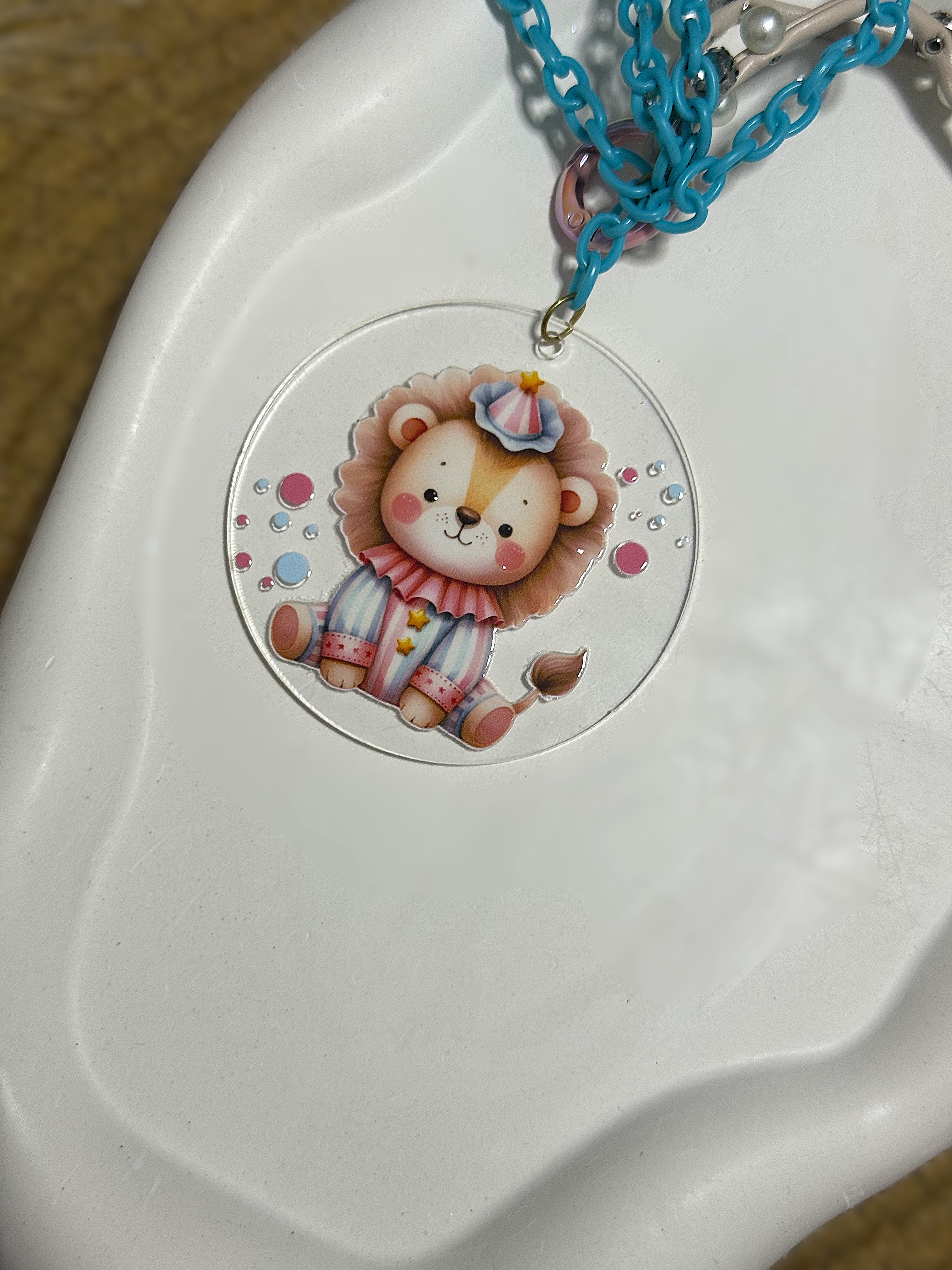 BeYoou.Bling Handcrafted Premium Limited-edition Kawaii Circus Lion Acrylic Keychain/Bag Charm