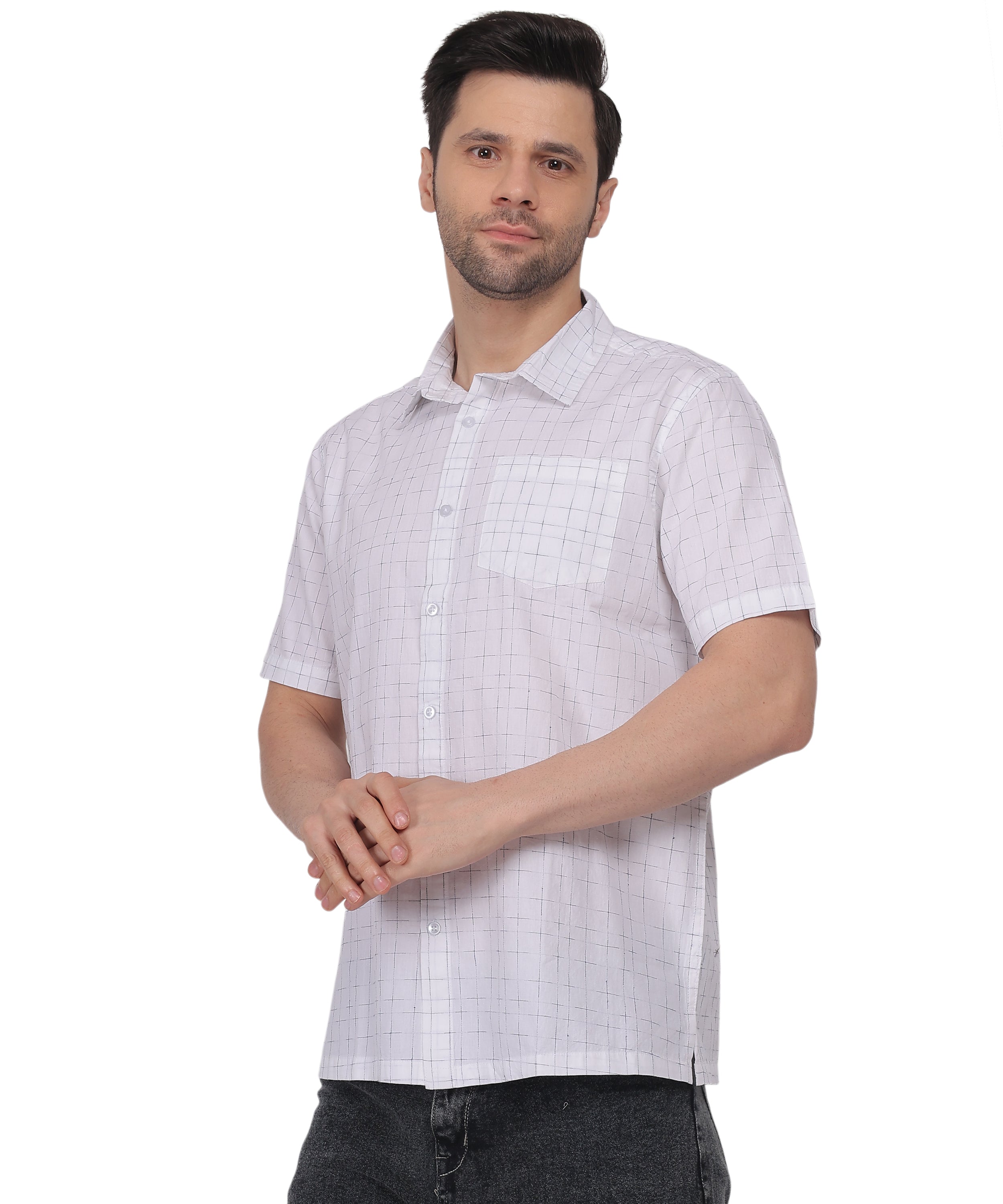 Higate Unique White Dobby Shirt