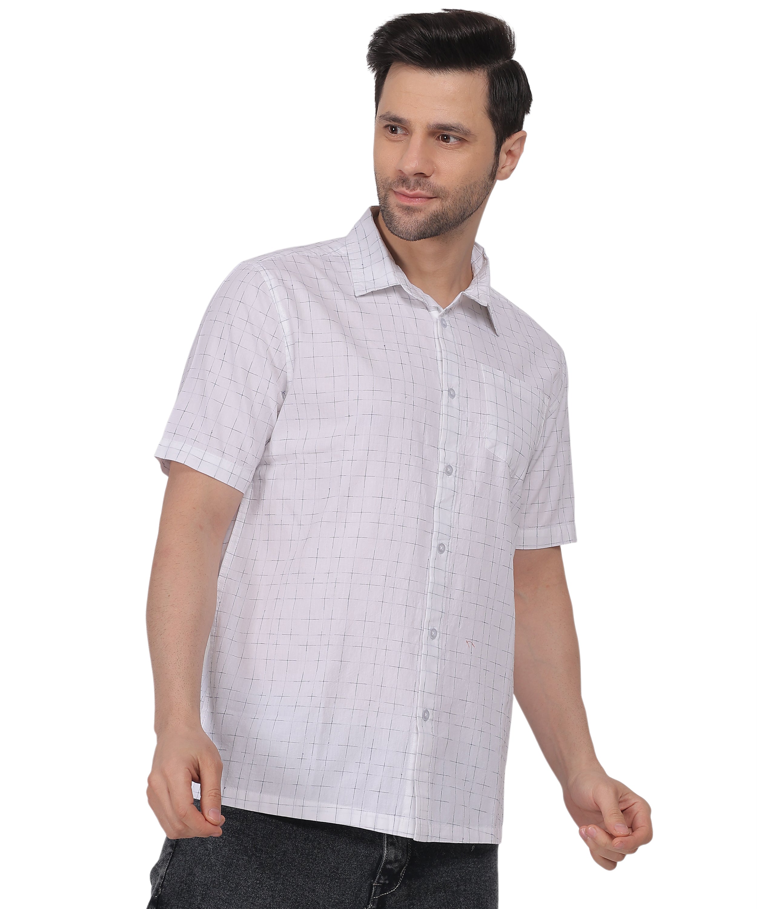 Higate Unique White Dobby Shirt