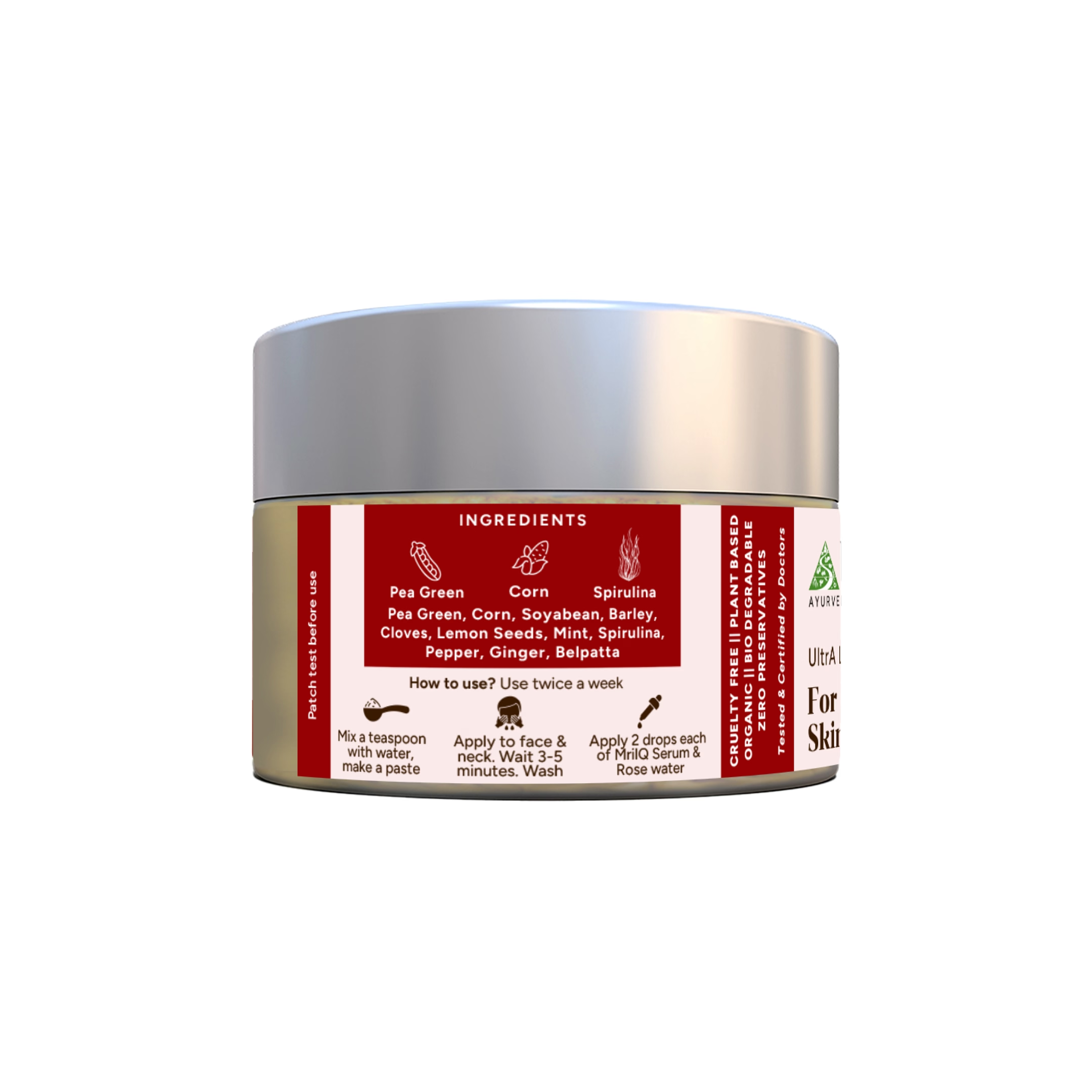 MrilQ Ultra Face Loofah | Exfoliator & Scrub | Anti Ageing | Age spots and Hyperpigmentation | Natural Collagen | Mature Skin