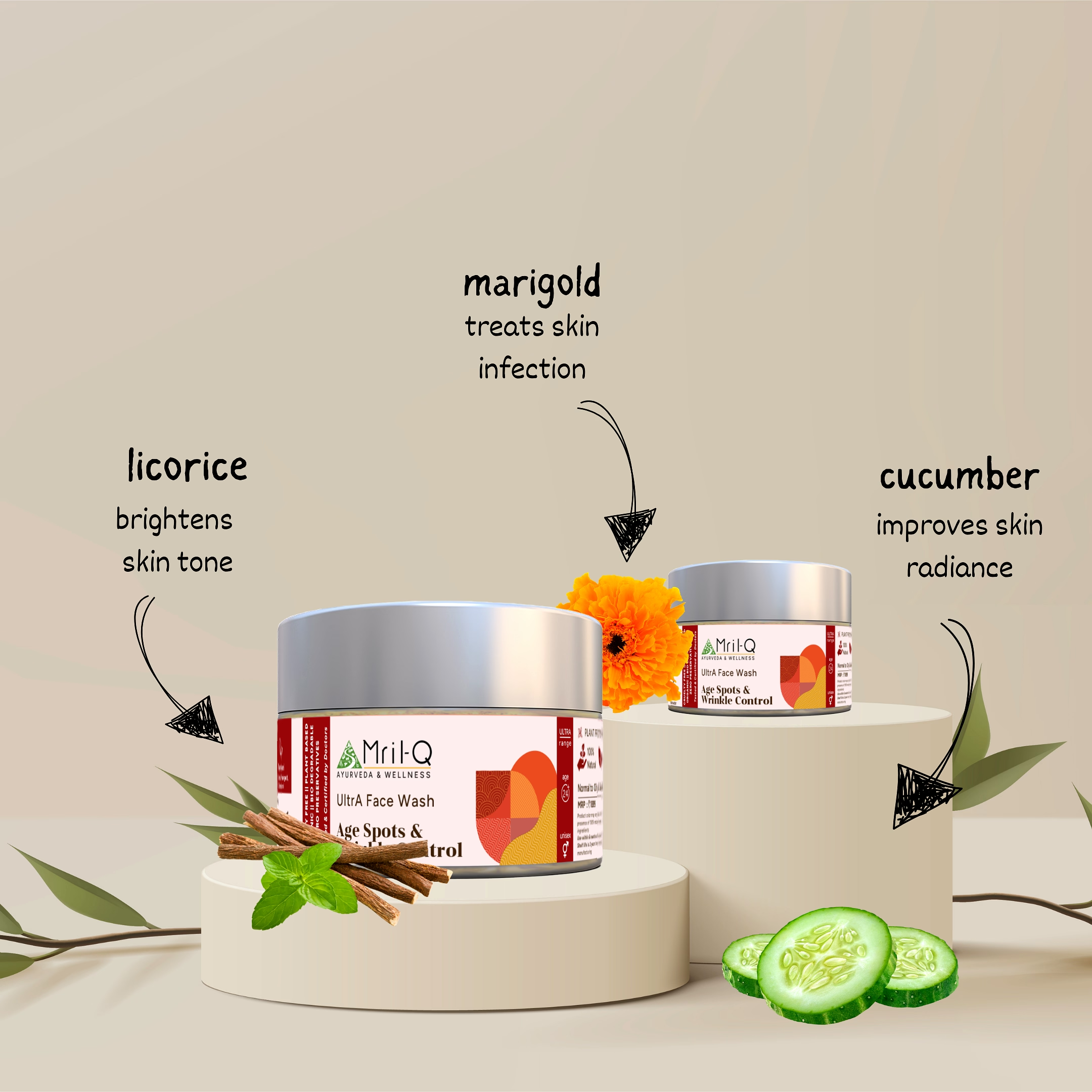 MrilQ Ultra Face Wash | Anti Ageing | Age spots and Hyperpigmentation | Daily Use| Mature Skin