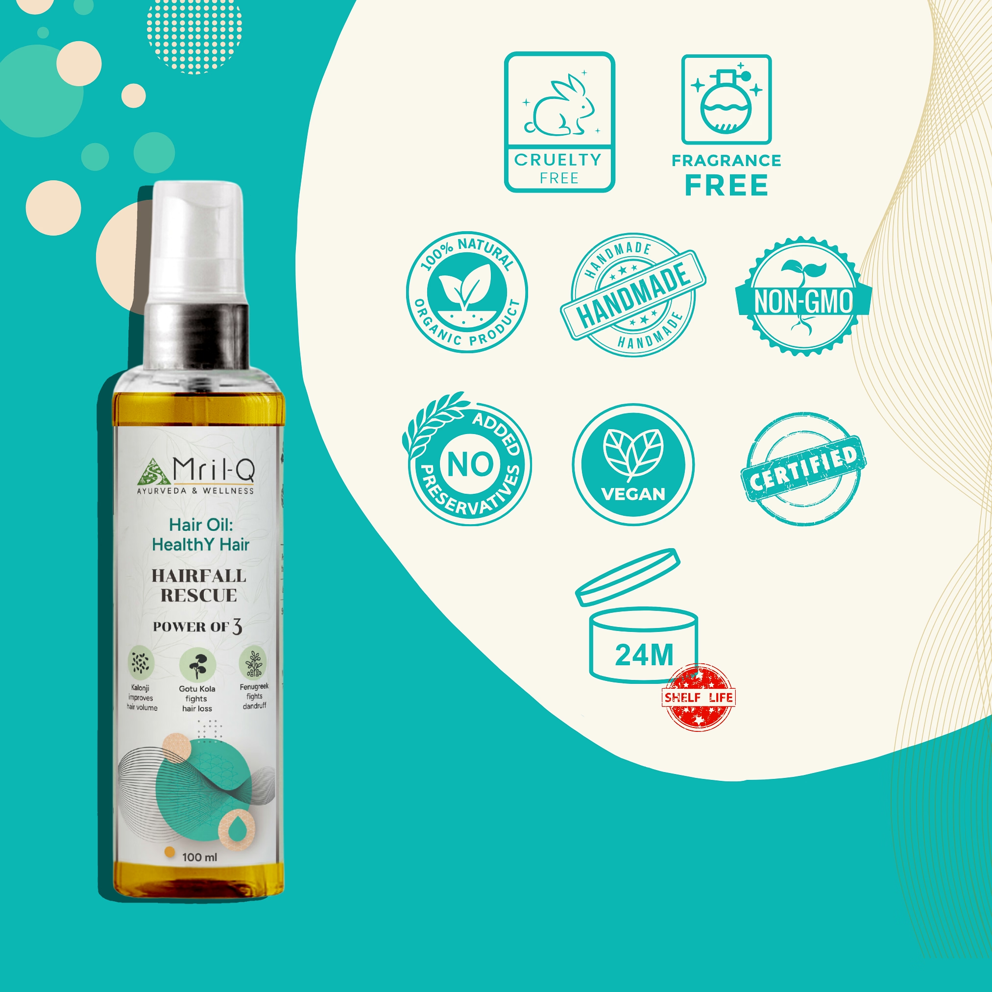 MrilQ Healthy Hair | Hair Oil | Hair Fall Control | Hair Strengthening | Increases Volume