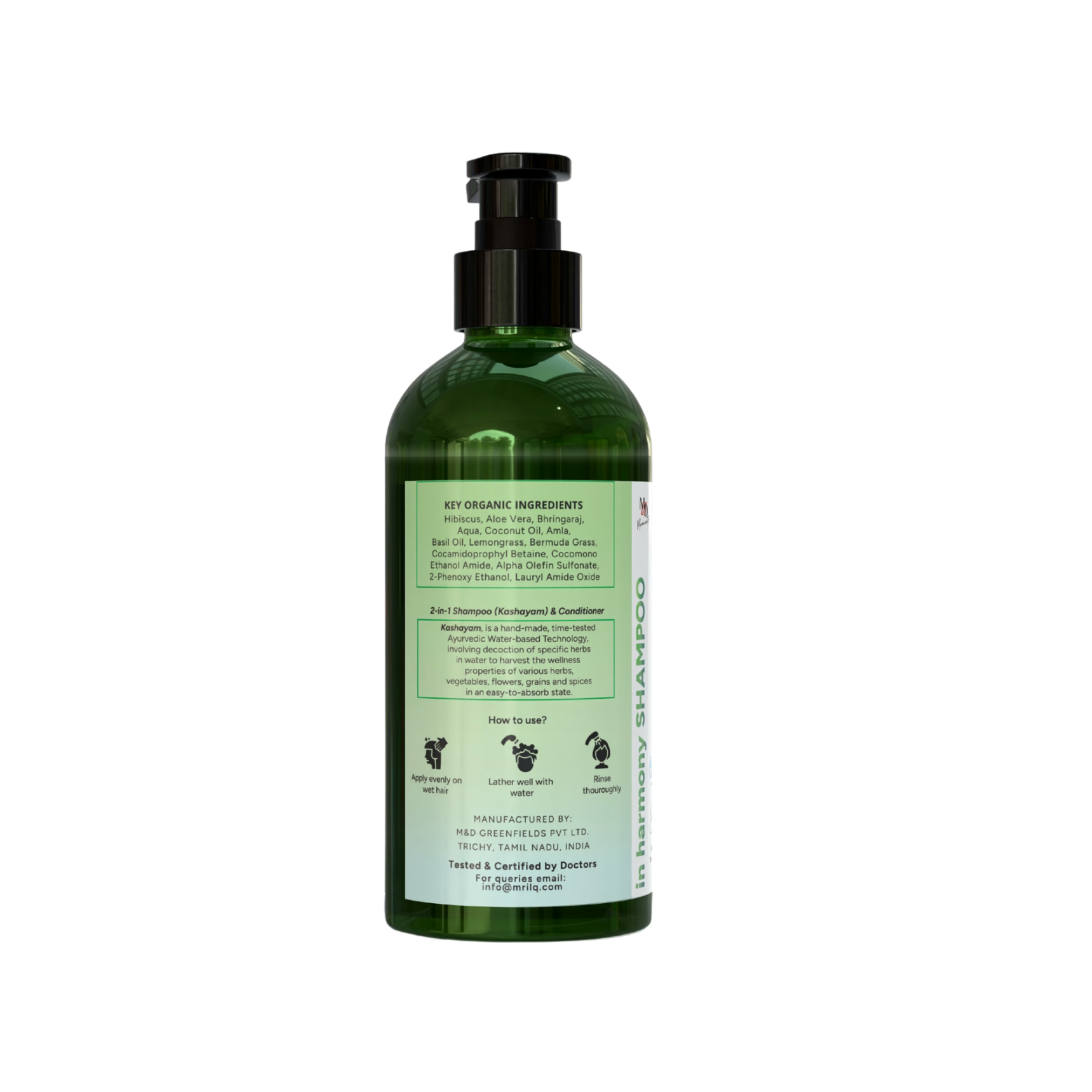 MrilQ In Harmony | Conditioning Shampoo | Hairfall Rescue | Hair Nourishment | Sulphate, Paraben & SLS Free