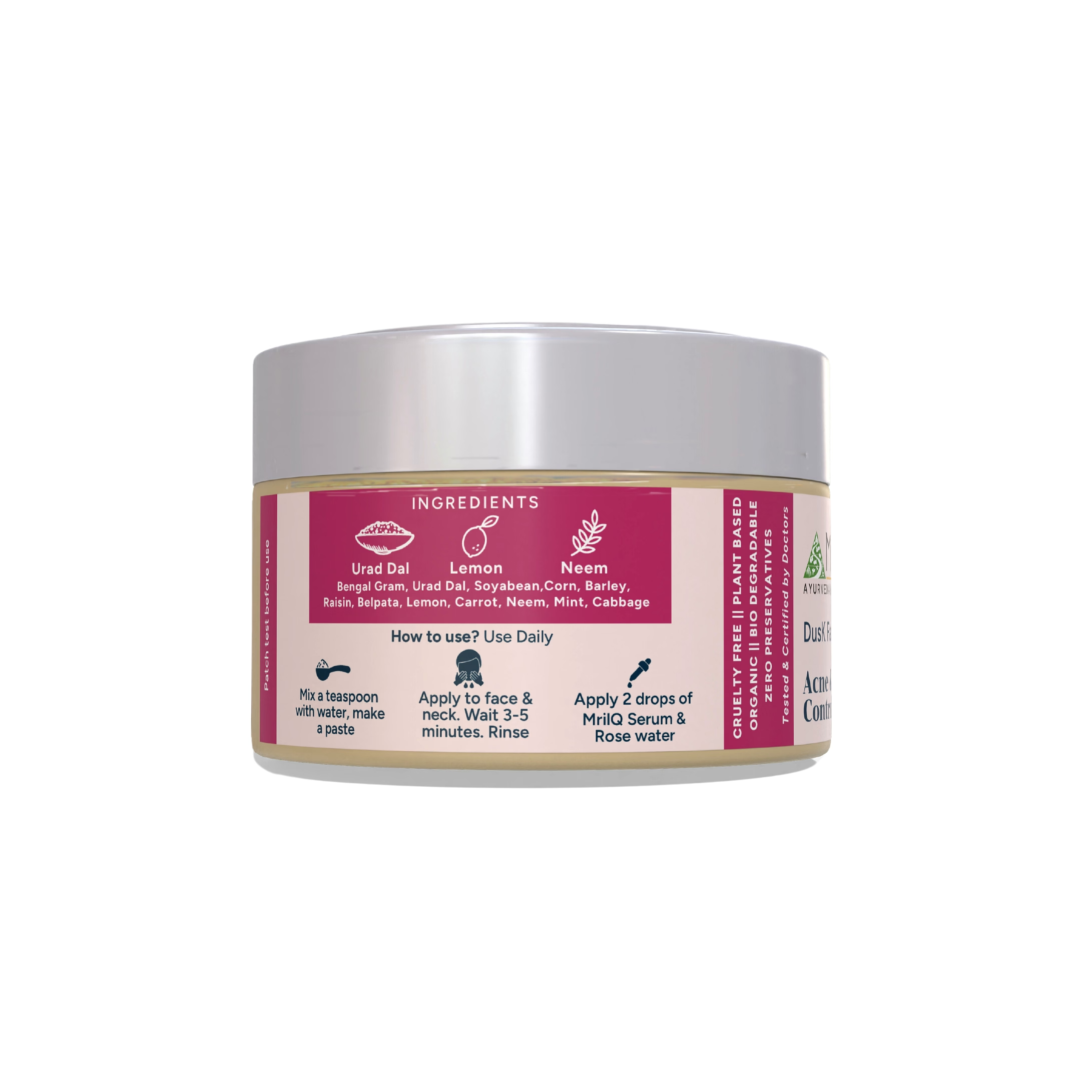 MrilQ Dusk Face Wash | Acne, Pimple & Oil Control | Daily Use | Sensitive, Oily, Combination skin