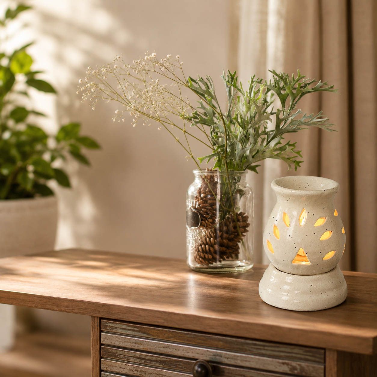 Naturalief Electric Ceramic Aroma Diffuser β Premium Essential Oil Diffuser for Home & Office