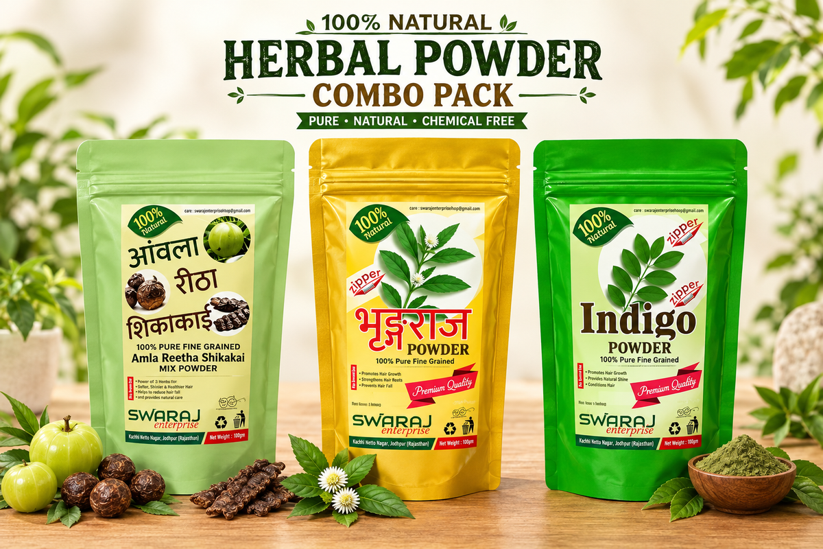 SwarajKart Hair Care Combo Pack Of 3 (400gm)