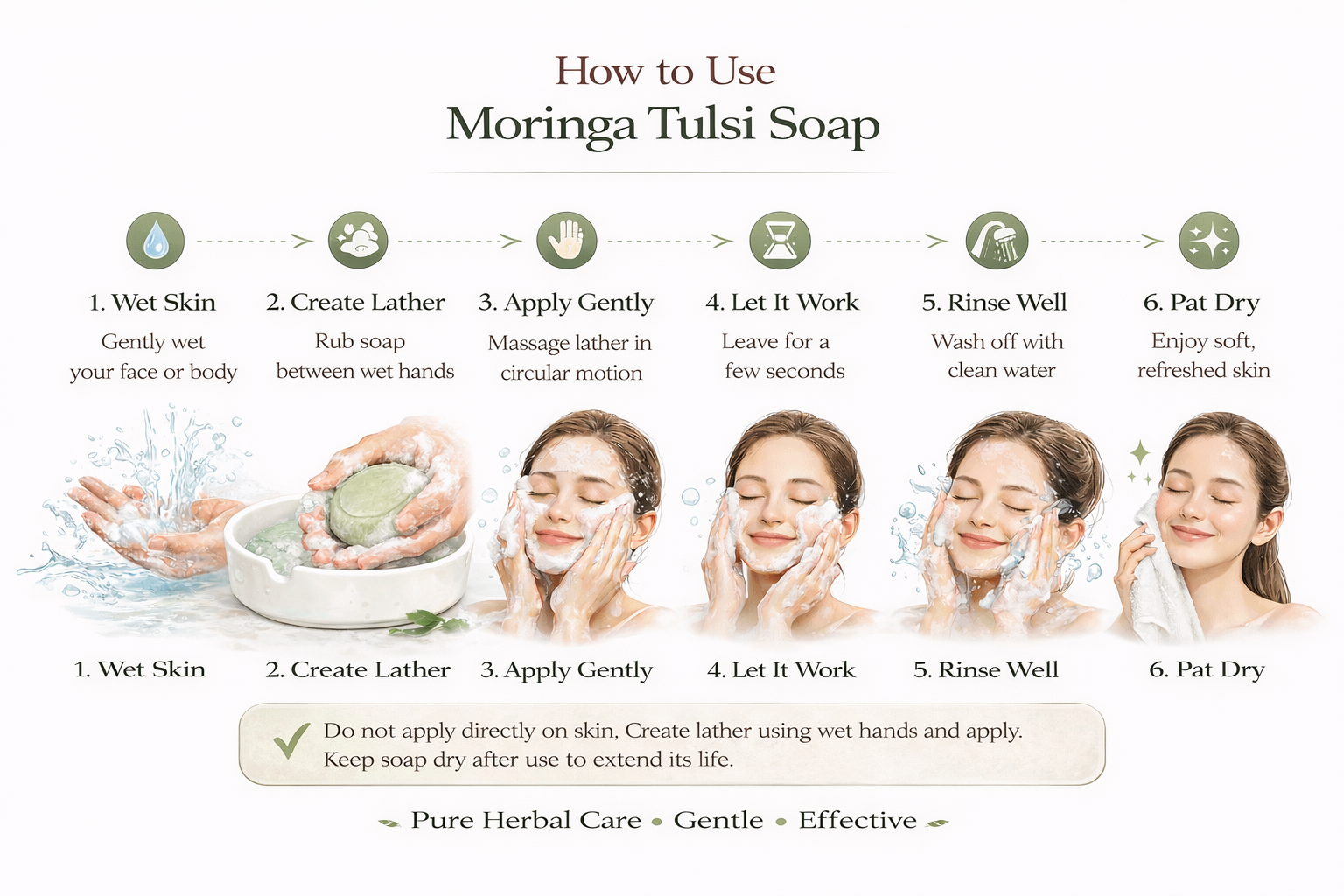 Chemmala Moringa Tulsi Moisturizing Soap – Natural Herbal Bath Soap for Soft, Clear & Healthy Skin
