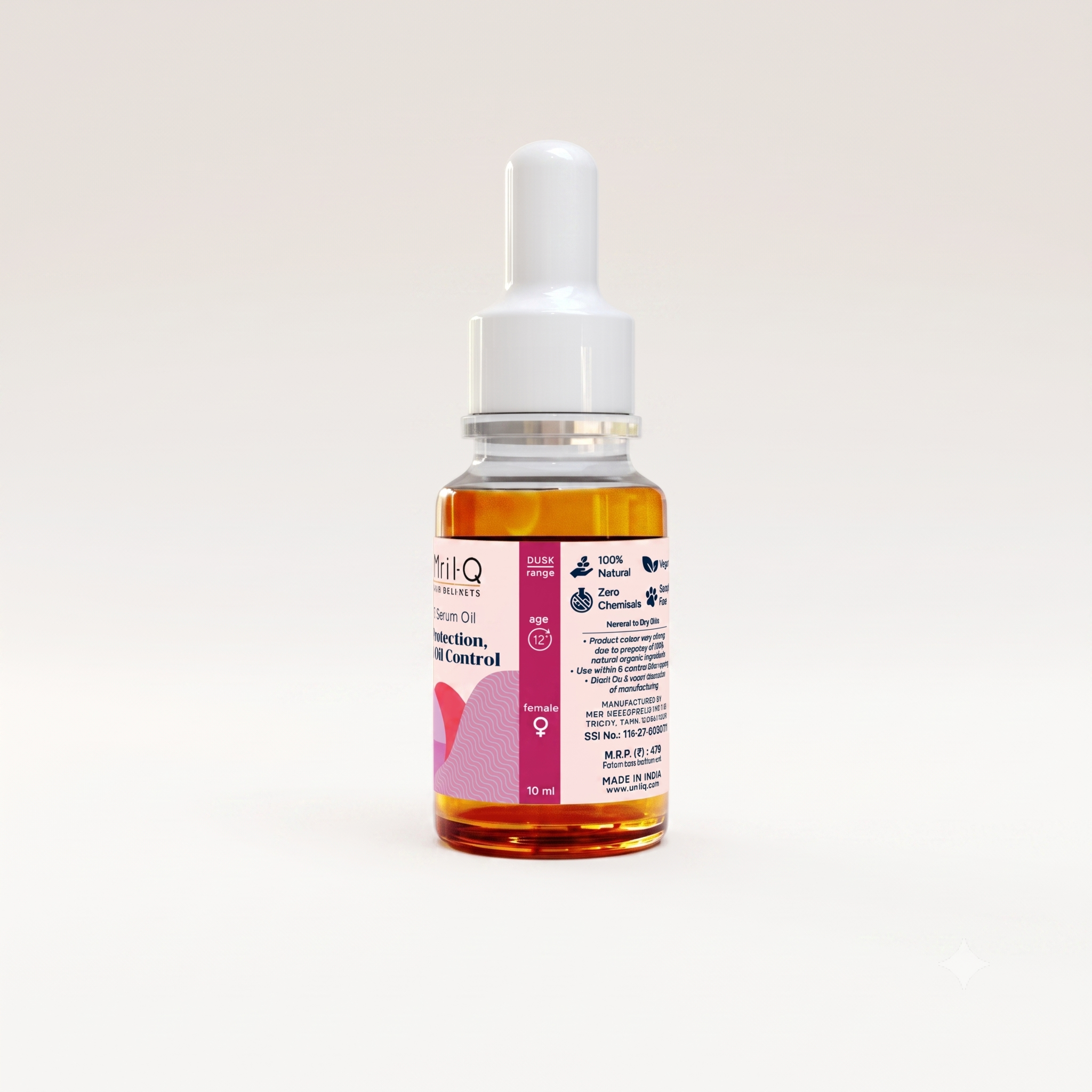 MrilQ Lustre Face Serum Oil | Acne, Pimple & Oil Control | Natural lightweight moisturizer | Daily Use | All skin types