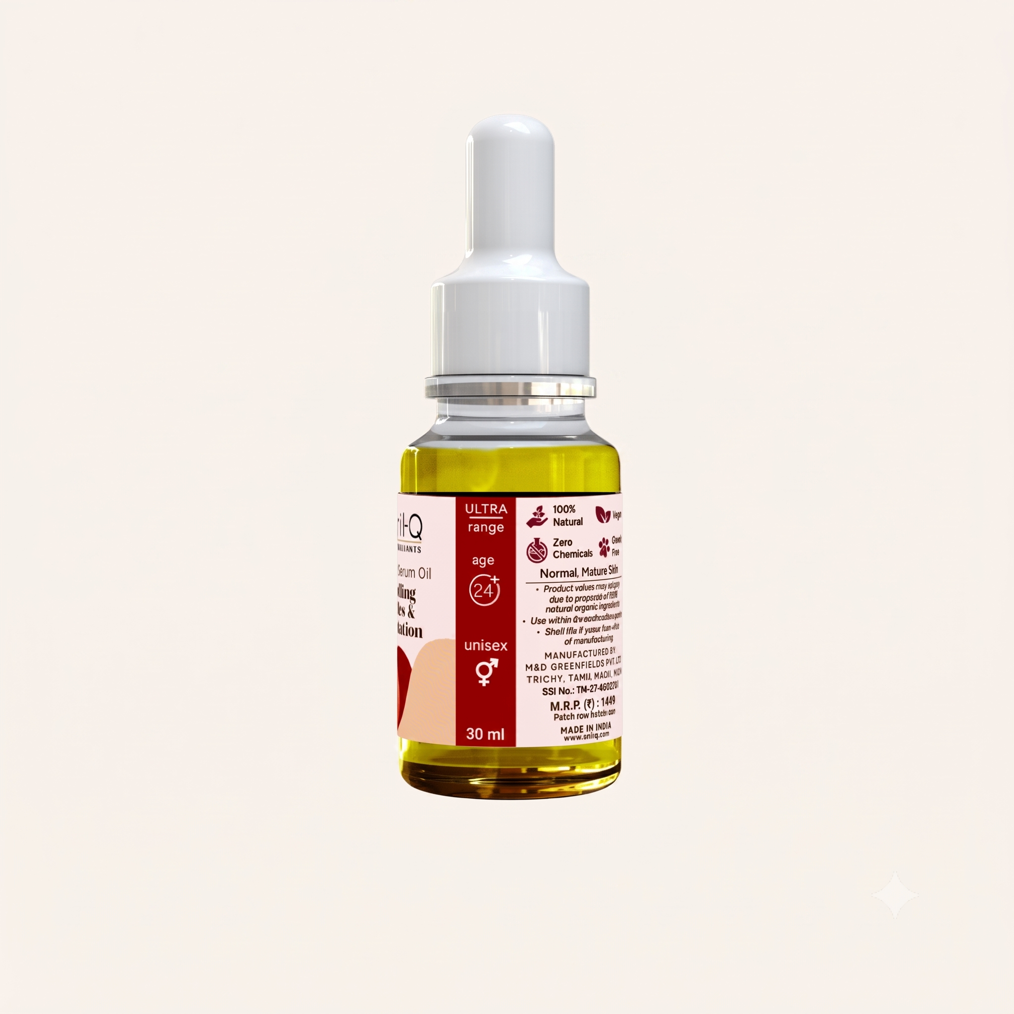 MrilQ Ultra Hydra Serum Oil | Anti-Ageing | Age spots and Hyperpigmentation | Daily Use| Mature, Combination & Dry Skin