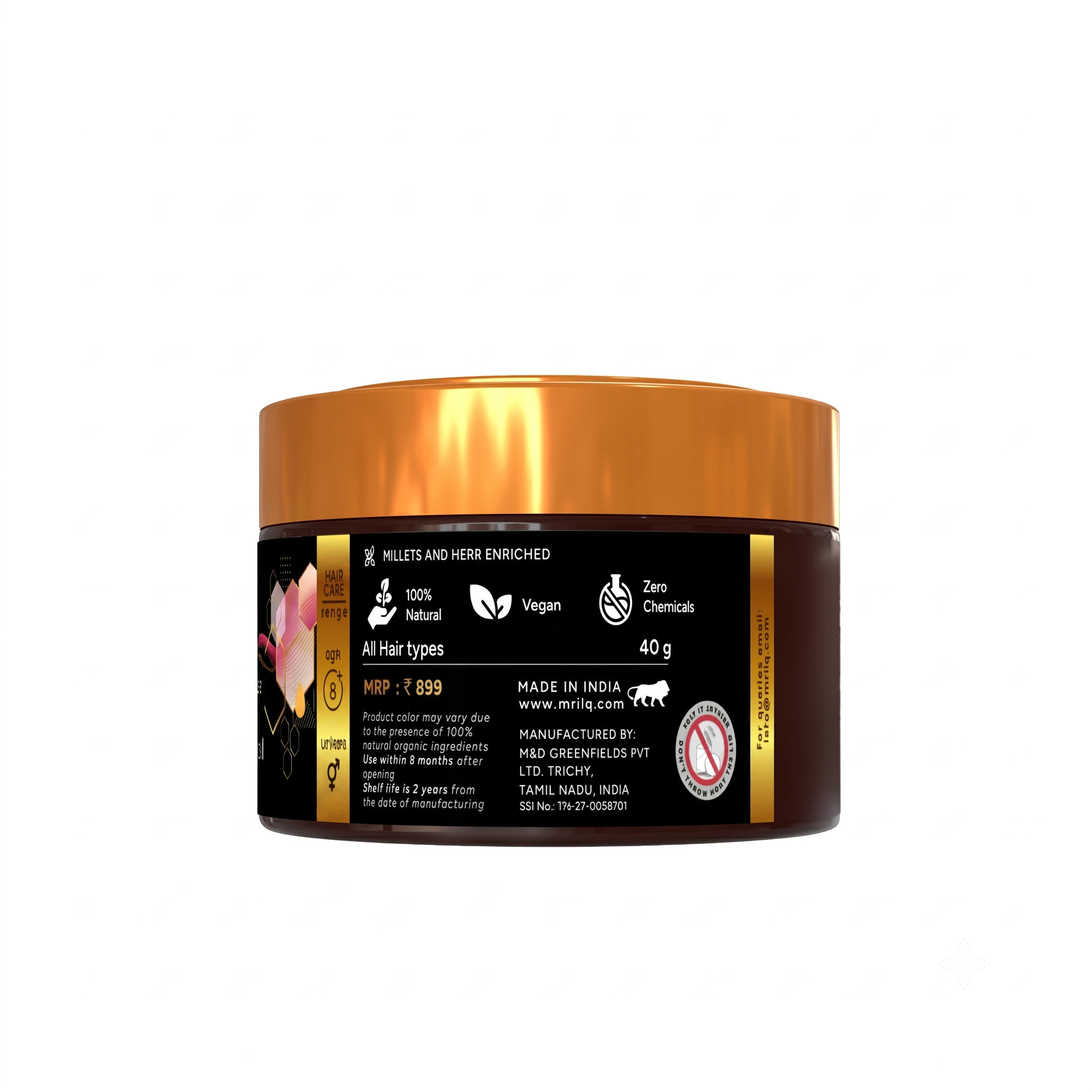 MrilQ Roots & Stems | Hair Mask | Intense Repair | Hair Regrowth | Control Early Greying