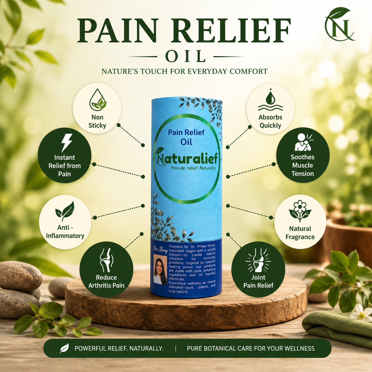 Naturalief Pain Relief Oil – Natural Ingredient-Based Soothing Oil for Comfort & Easy Movement