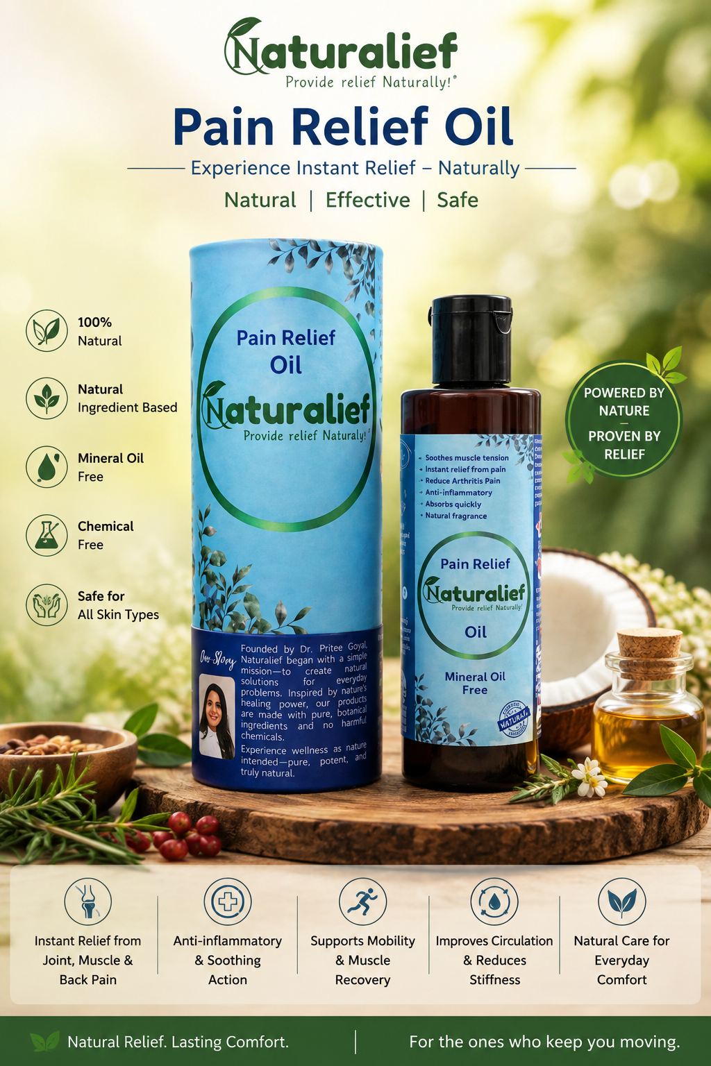 Naturalief Pain Relief Oil – Natural Ingredient-Based Soothing Oil for Comfort & Easy Movement