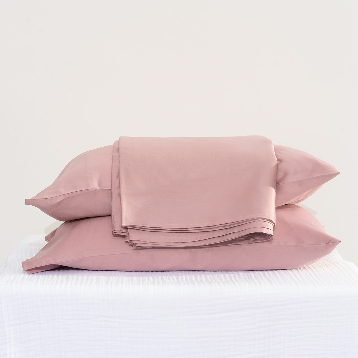 Wood Rose, Vegan Silk Bedsheet Set
