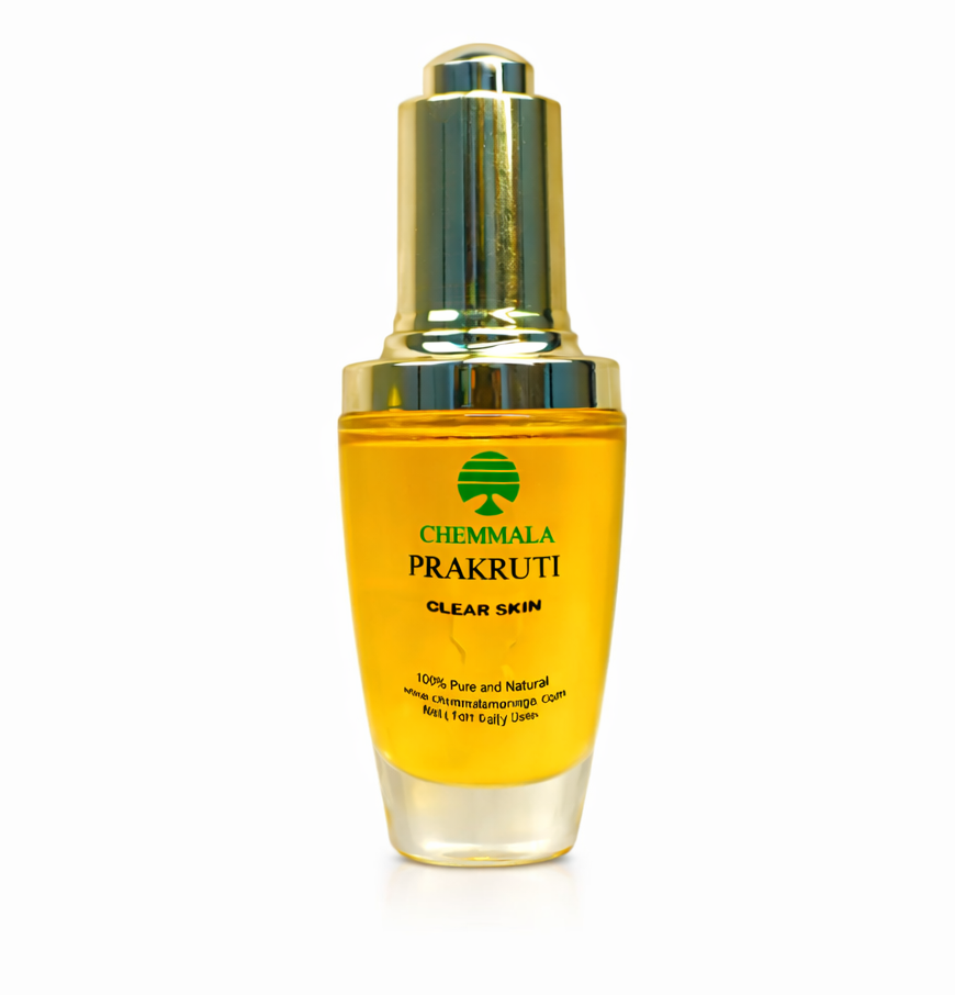 Chemmala Prakruti Clear Skin Facial Oil Serum | 100% Natural | For Glowing, Hydrated & Even Skin Tone