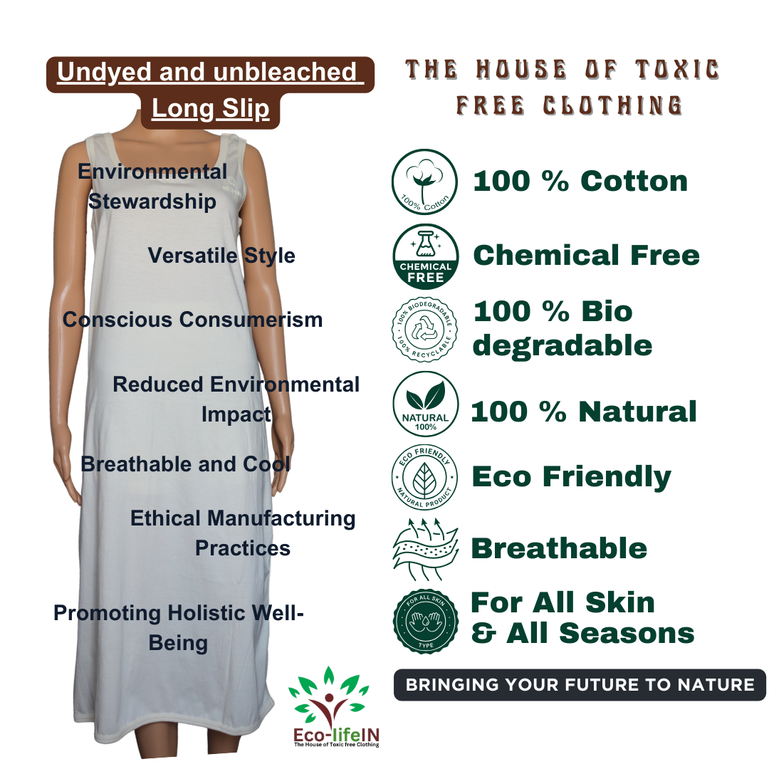 Eco-Life Women's Organic Toxic free cotton Long Slip