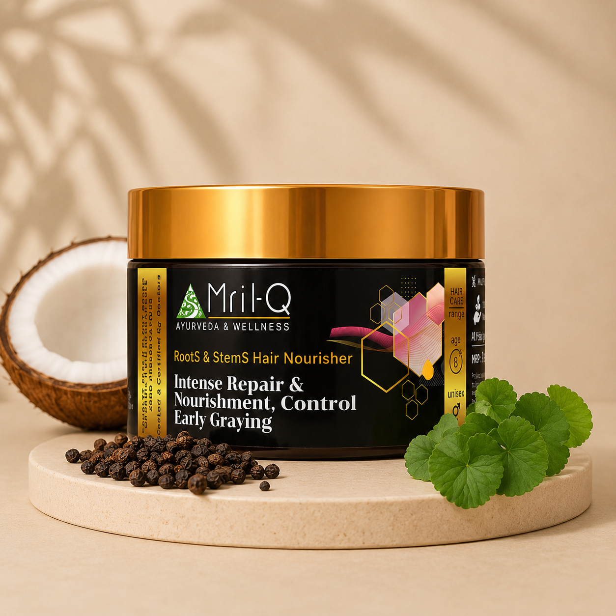 MrilQ Roots & Stems | Hair Mask | Intense Repair | Hair Regrowth | Control Early Greying