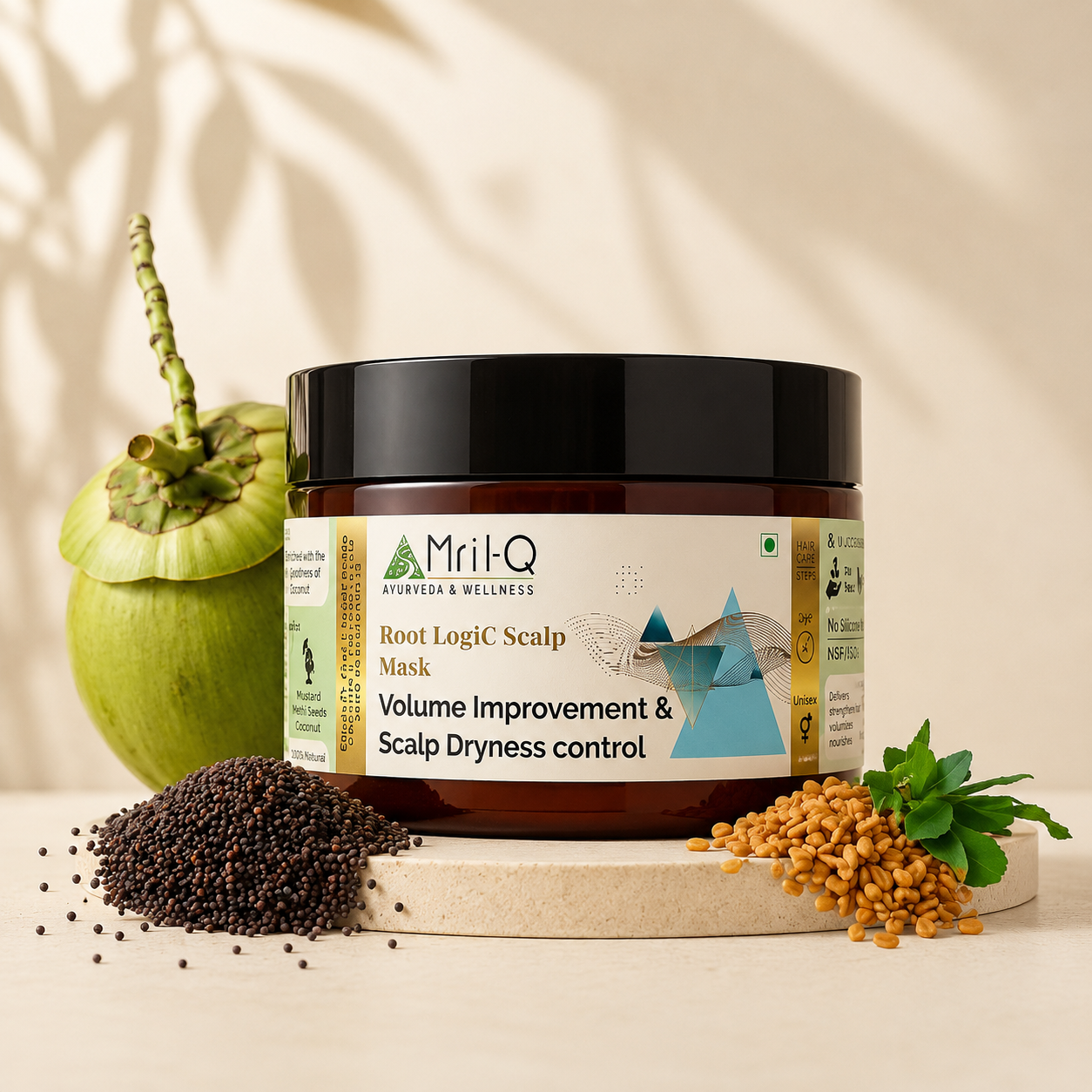 MrilQ Root Logic | Hair Mask | Controls Dry Dandruff | Control Hair fall | Soothes irritated scalp