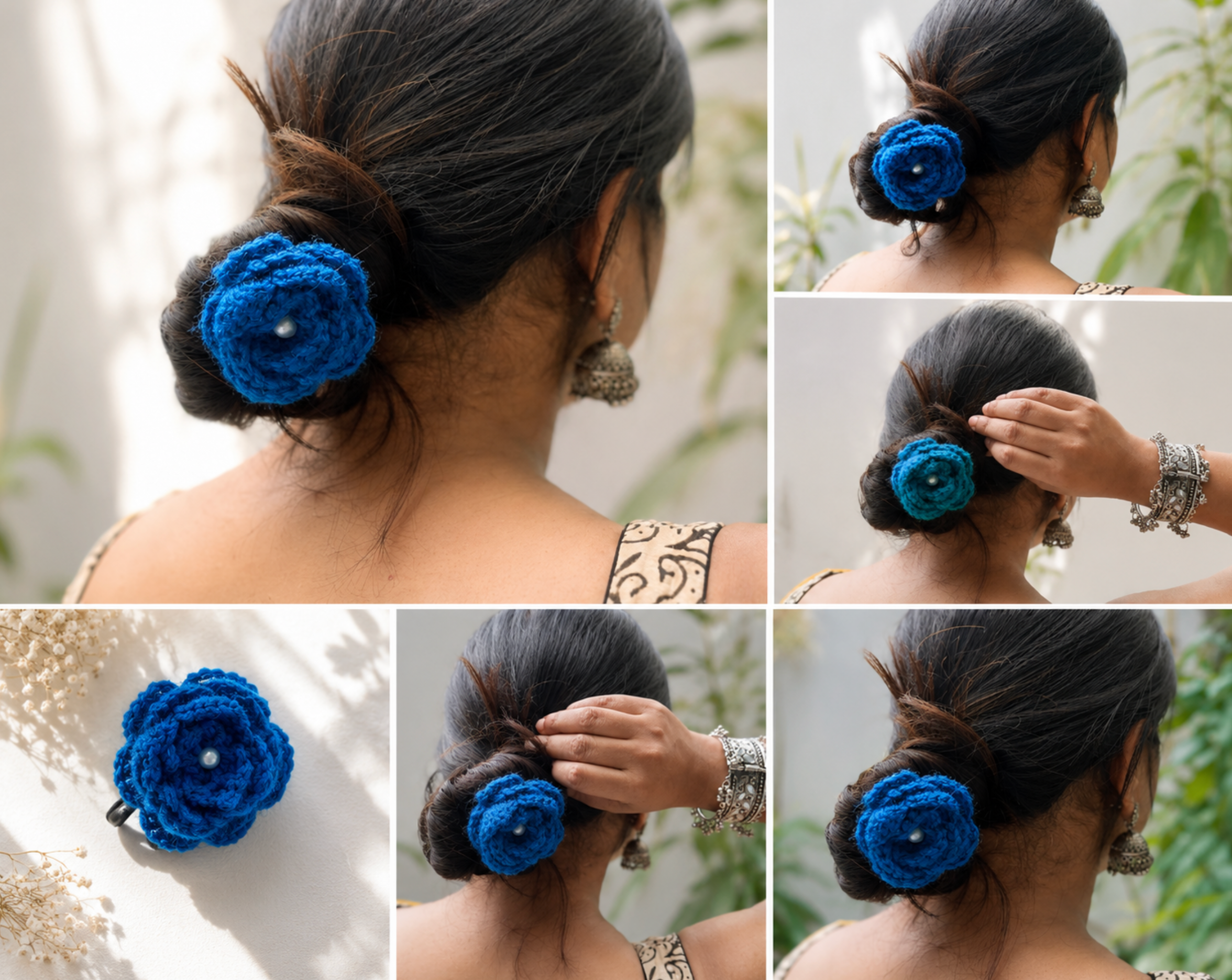 Neela Gulaab - Hair Pin