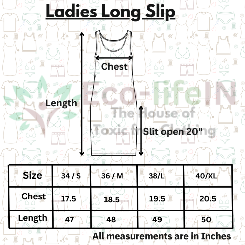Eco-Life Women's Organic Toxic free cotton Long Slip