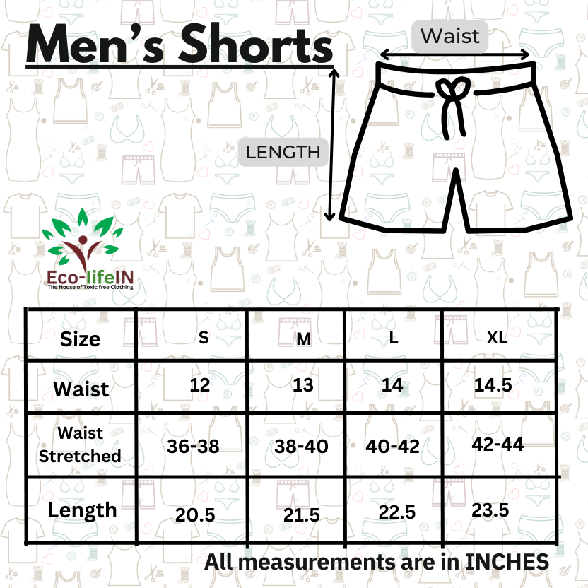 Eco-Life Men's Organic Toxic free Shorts
