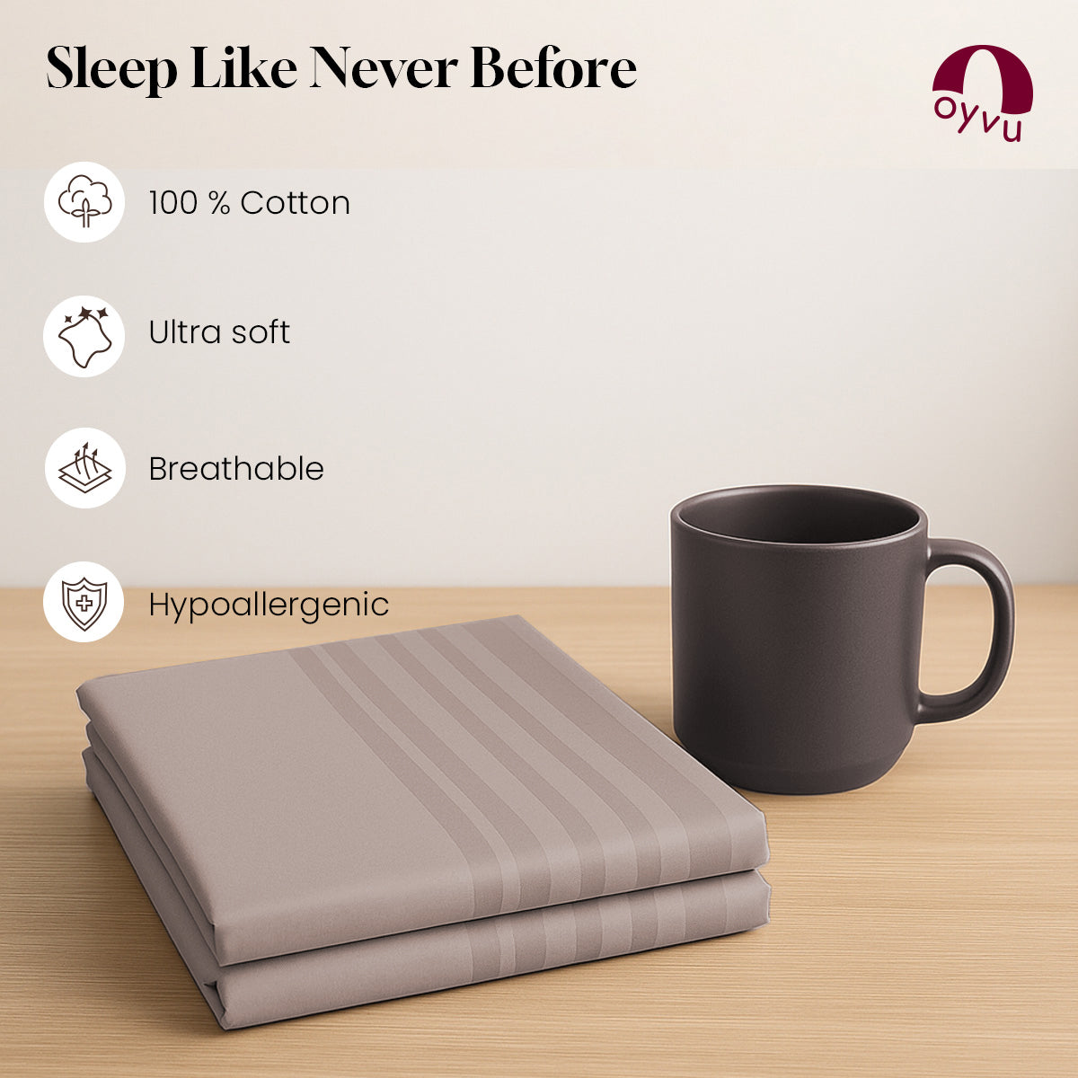 Sphinx, 300TC, Horizontal Stripes Bedsheet Set