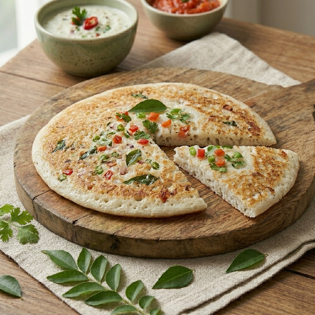 Curryfeast Uttapam (Amboli) Flour Ready Mix | Gluten Free Rice & Udid Dal Mix | Make Soft Fluffy Uttapam, Amboli & Dosa | Easy to Digest Traditional Breakfast Mix | 500g