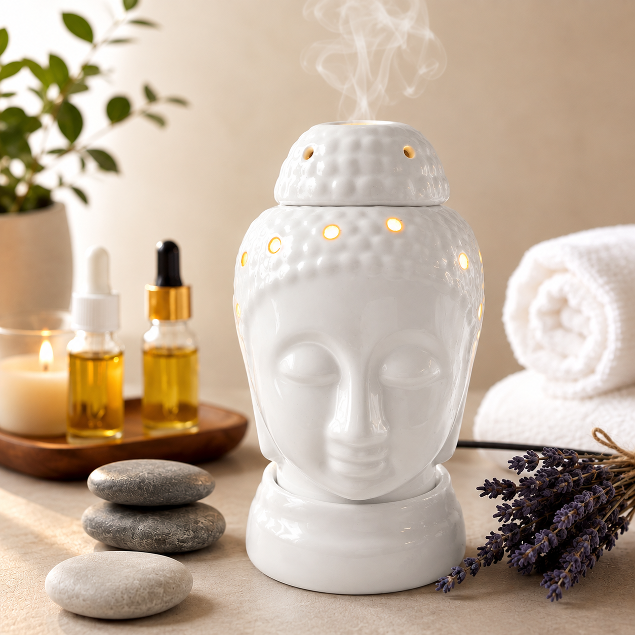 Naturalief Electric Ceramic Aroma Diffuser β Premium Essential Oil Diffuser for Home & Office