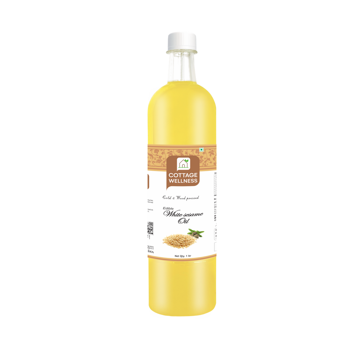Cottage Wellness White Sesame Oil Cold and Wood Pressed Edible 1Litre