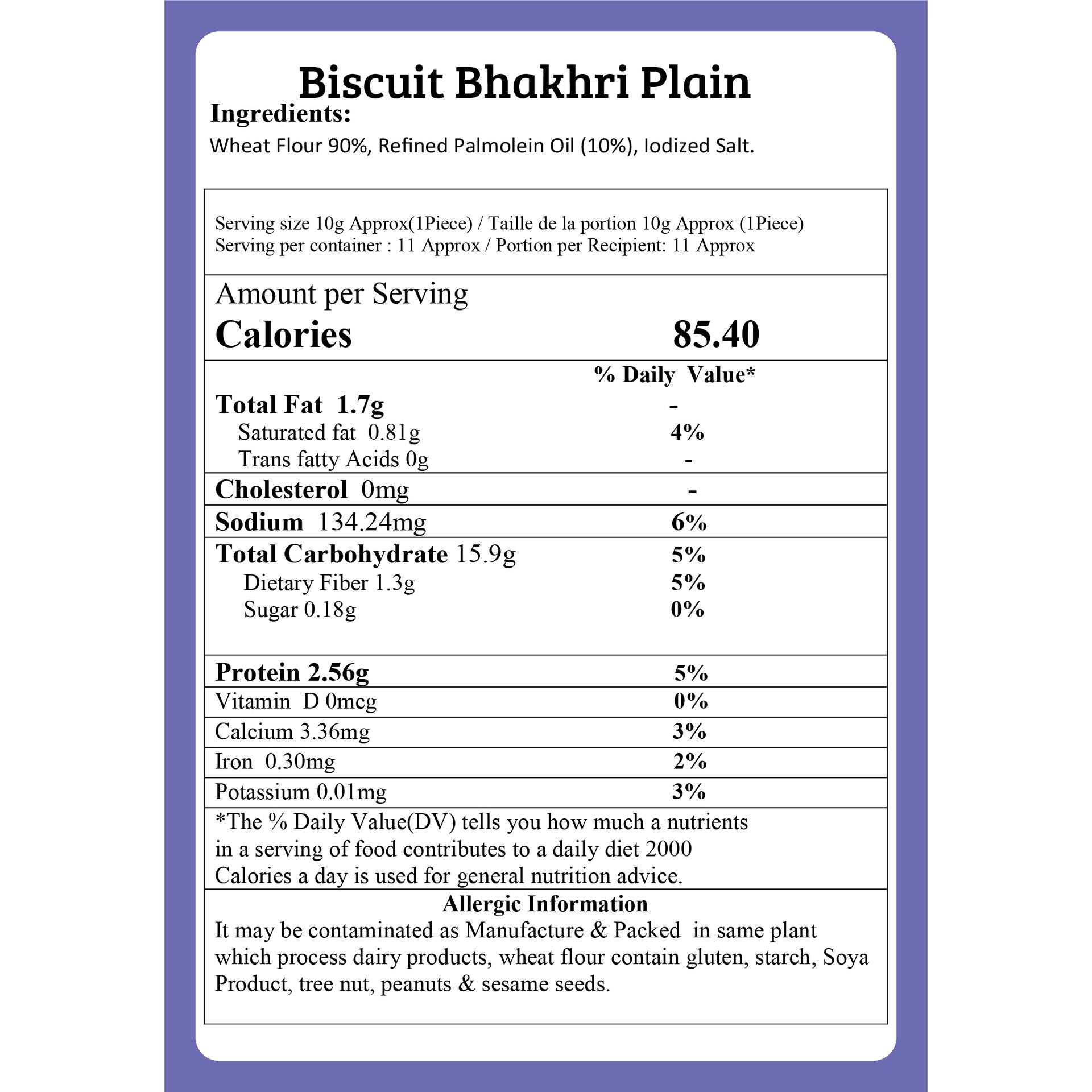 BISCUIT BHAKHRI PLAIN COMBO(PACK OF 2)(180GX2) - hfnl!fe