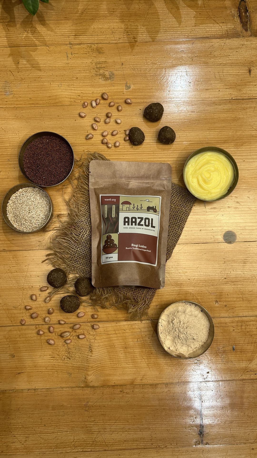 Aazol Ragi Ladoo : Rustic Traditional Superfood