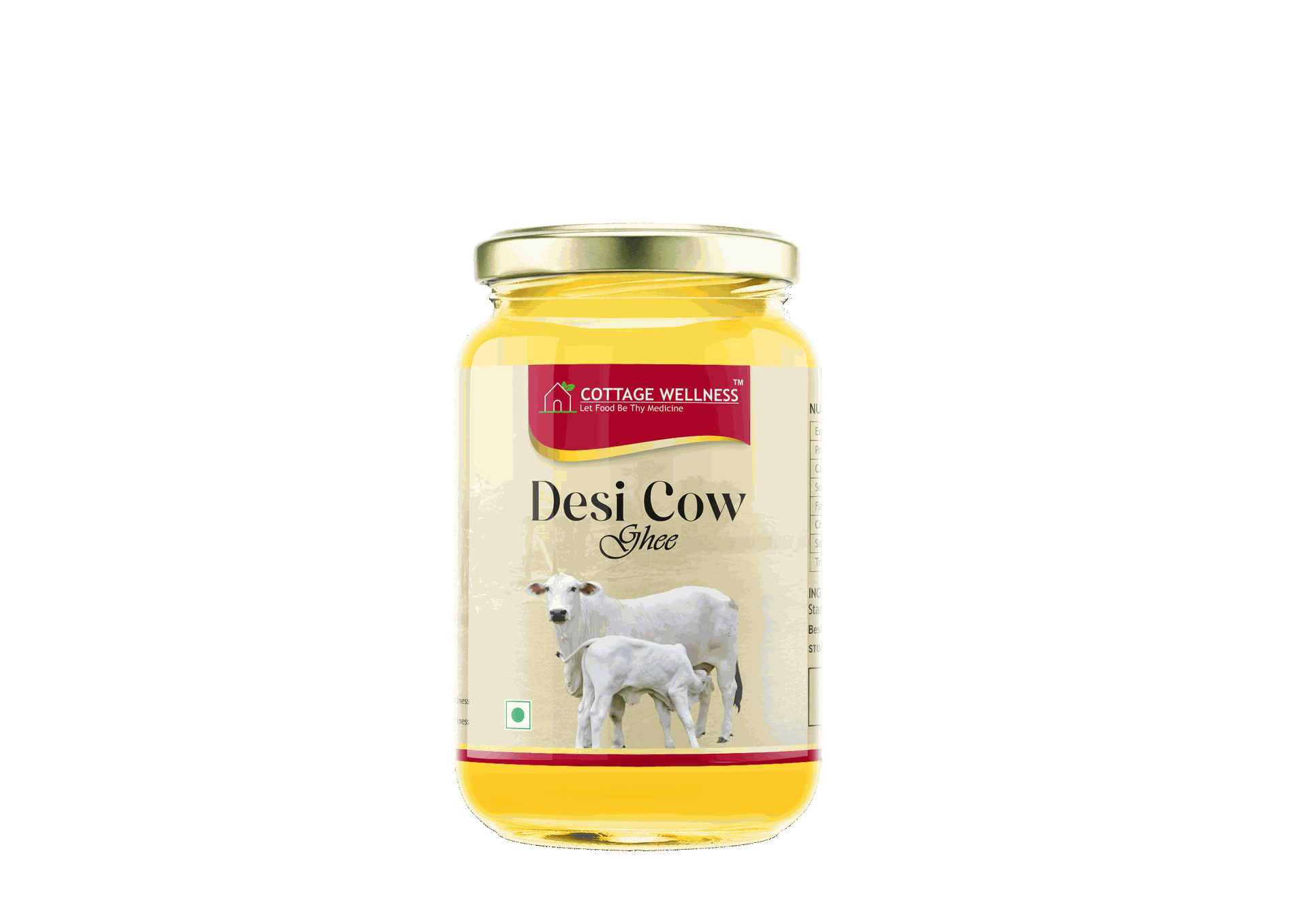 Cottage Wellness Desi Cow Ghee 500gms - hfnl!fe