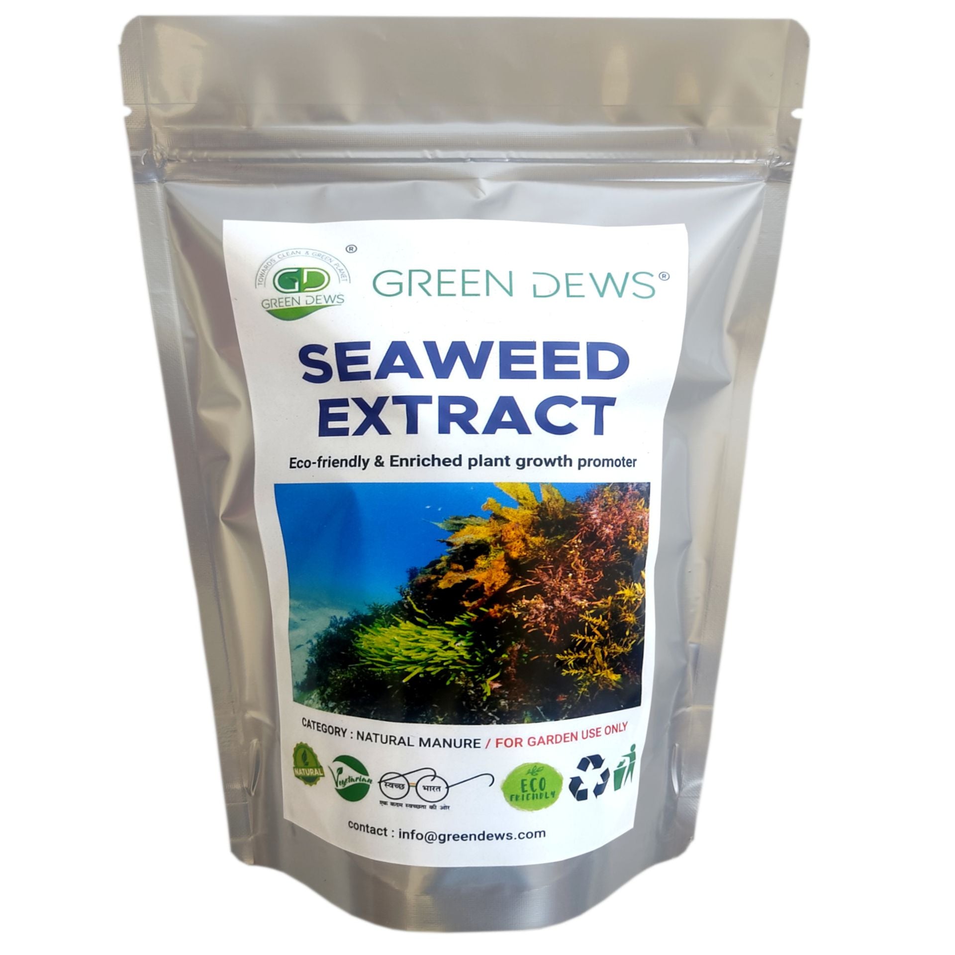 Green Dews Seaweed Extract Fertilizer For Plants And Garden Powder Form Extra Enriched Comparing to Seaweed Granules - hfnl!fe