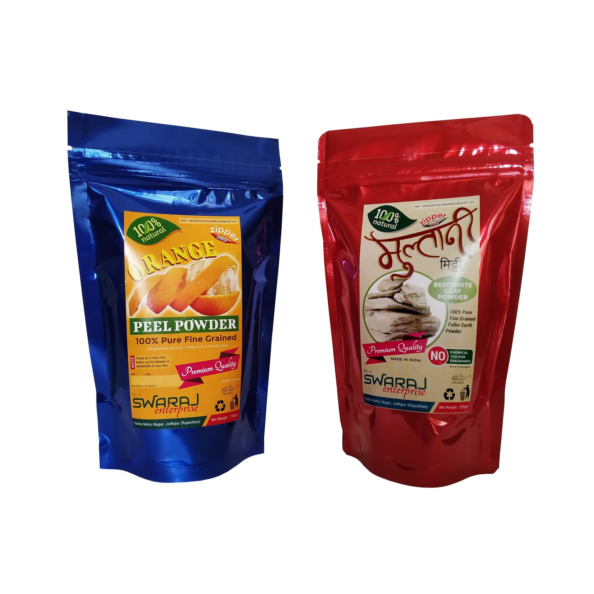 Orange Peel Powder and Multani Mitti Powder - Combo Pack - hfnl!fe