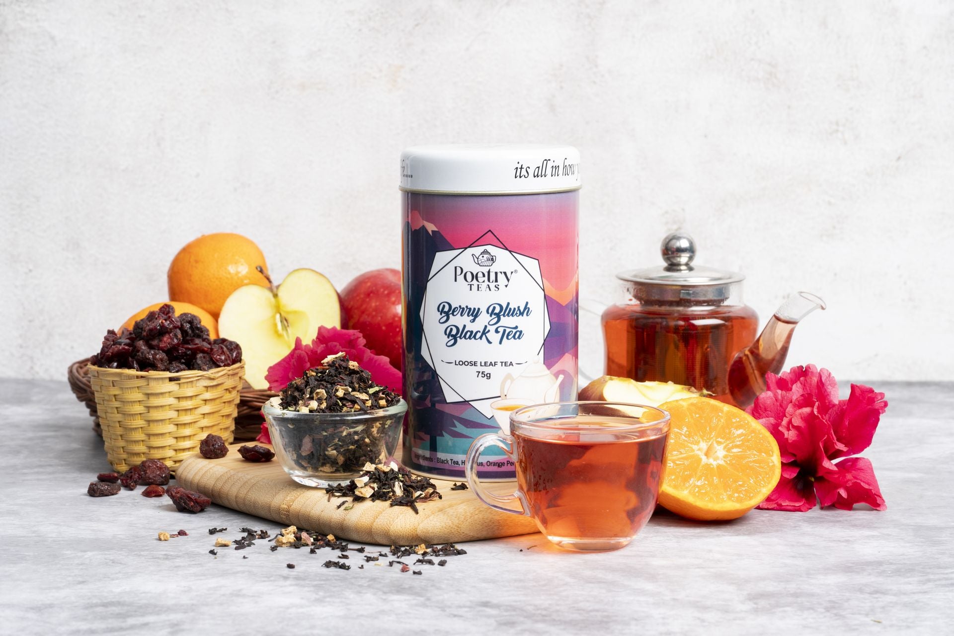 Poetry Berry Blush Black Tea - 75gm Loose