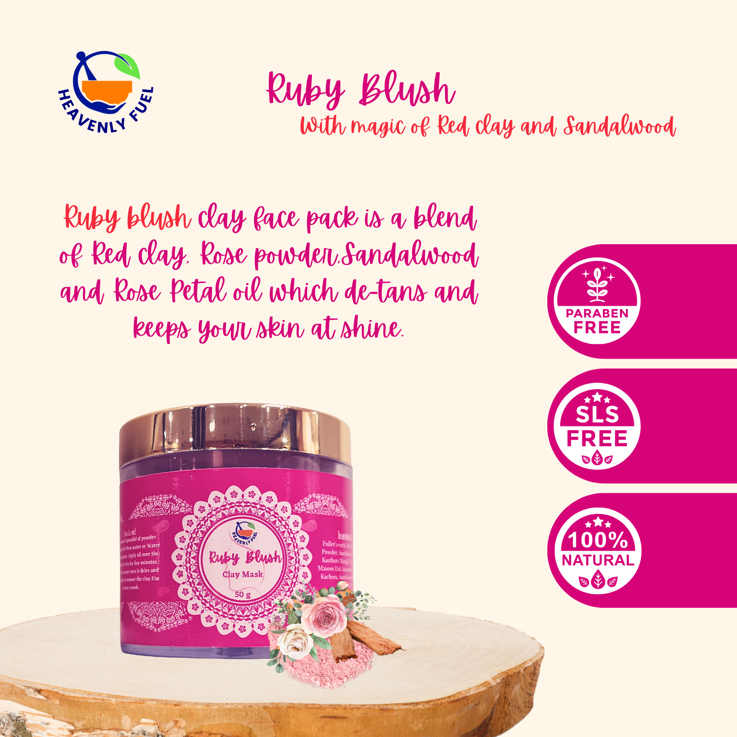 Ruby Blush |Clay mask|50g - hfnl!fe
