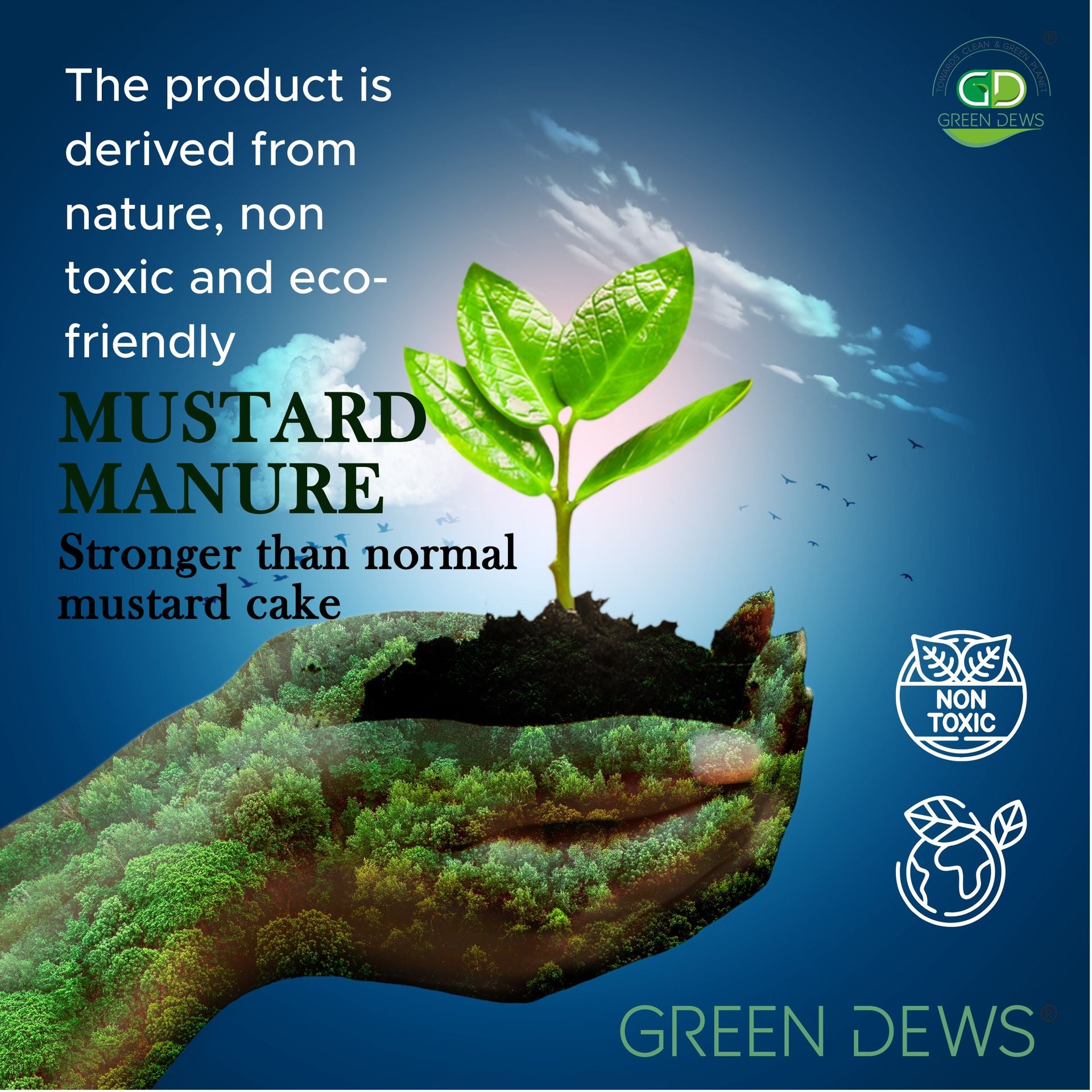 Green Dews Mustard Oil Cake Powder Fertilizer For Plants Decomposed Mustard Manure Enriched By Seaweed Molasses - hfnl!fe