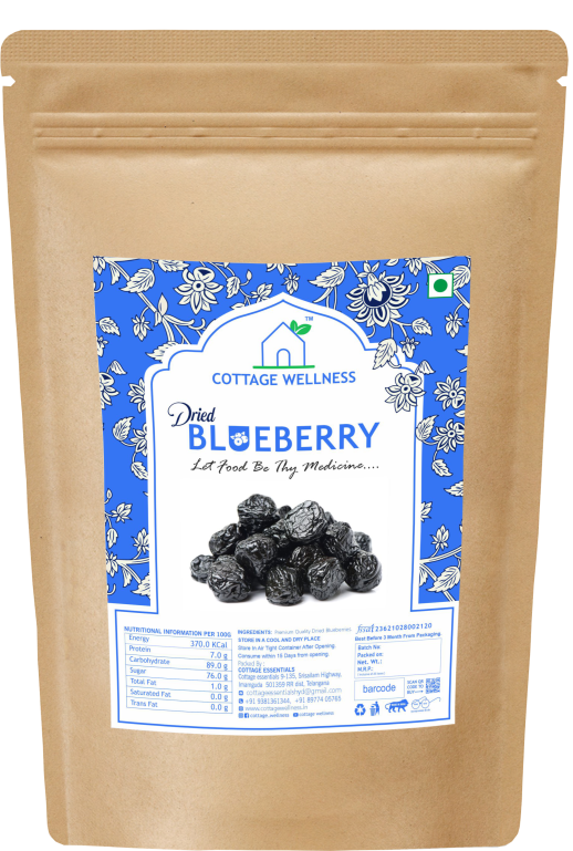 Cottage Wellness Dried Blueberries 250gm - hfnl!fe