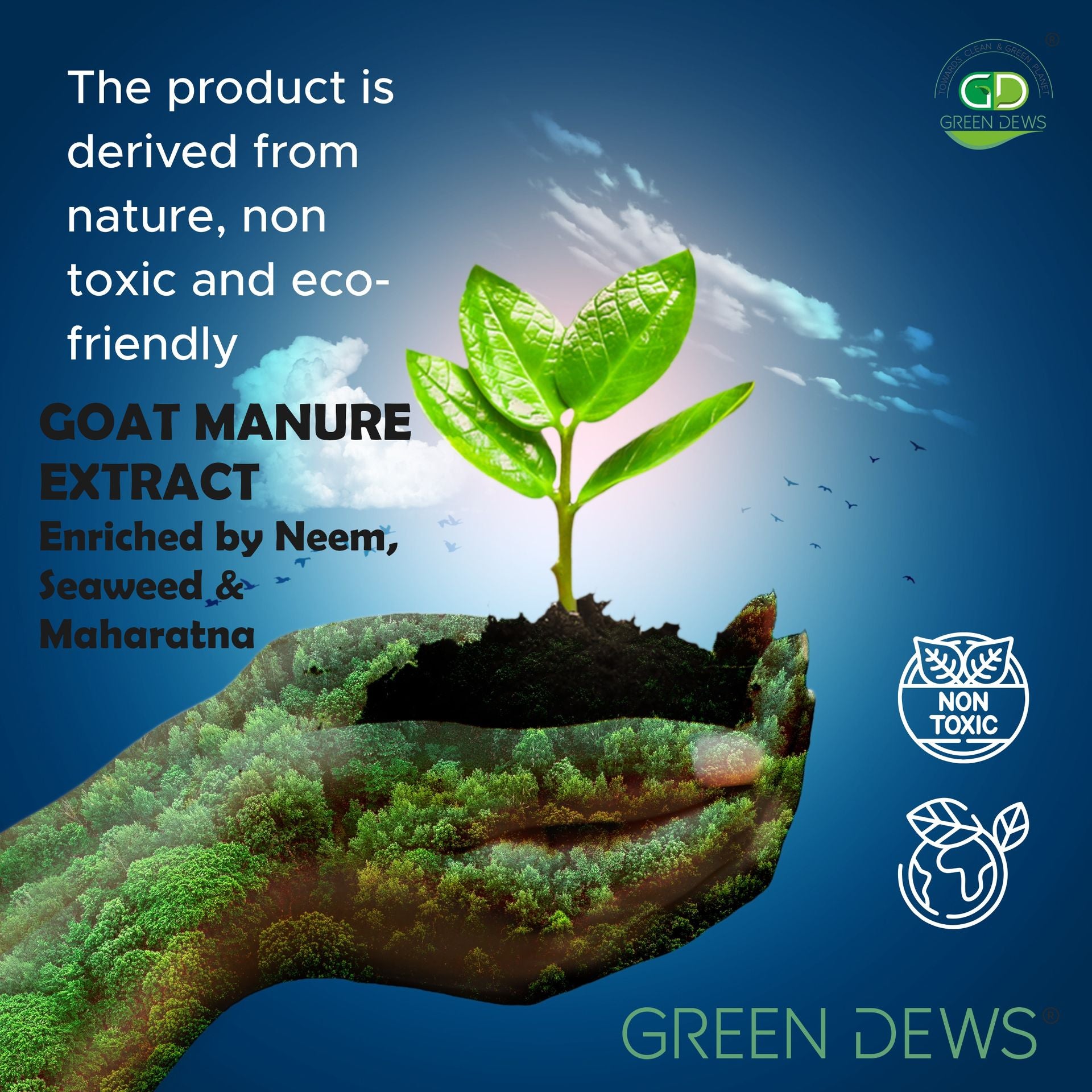 Green Dews Fertilizer for vegetables All Purpose Plant Food Goat Manure Extract Liquid Organic Multiple Times Stronger Than Vermi Compost - hfnl!fe