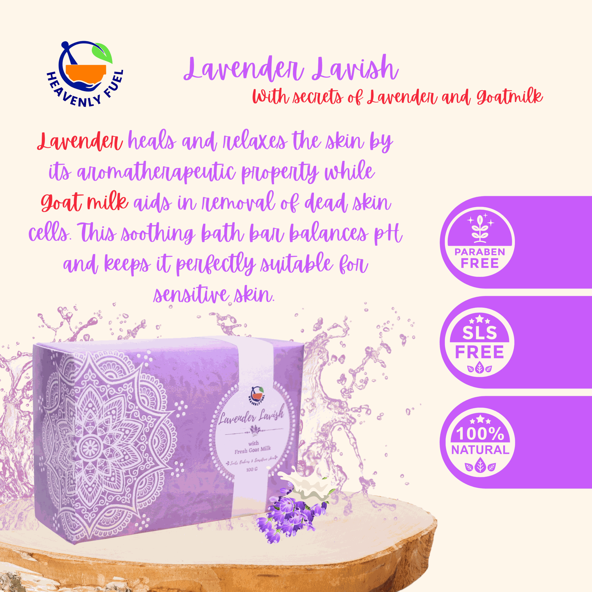 Lavender Lavish |Handmade Butter Soap|100g - hfnl!fe