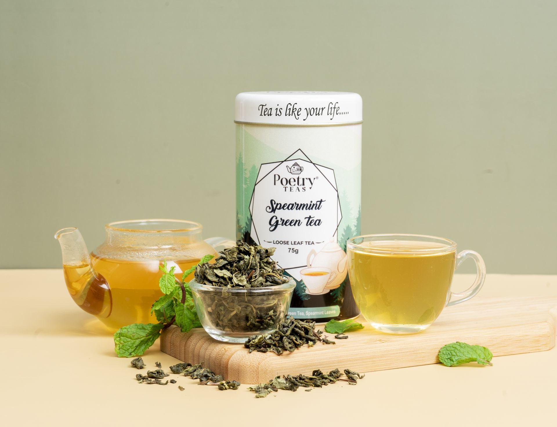 Poetry Spearmint Green Tea- Loose 75gm - hfnl!fe