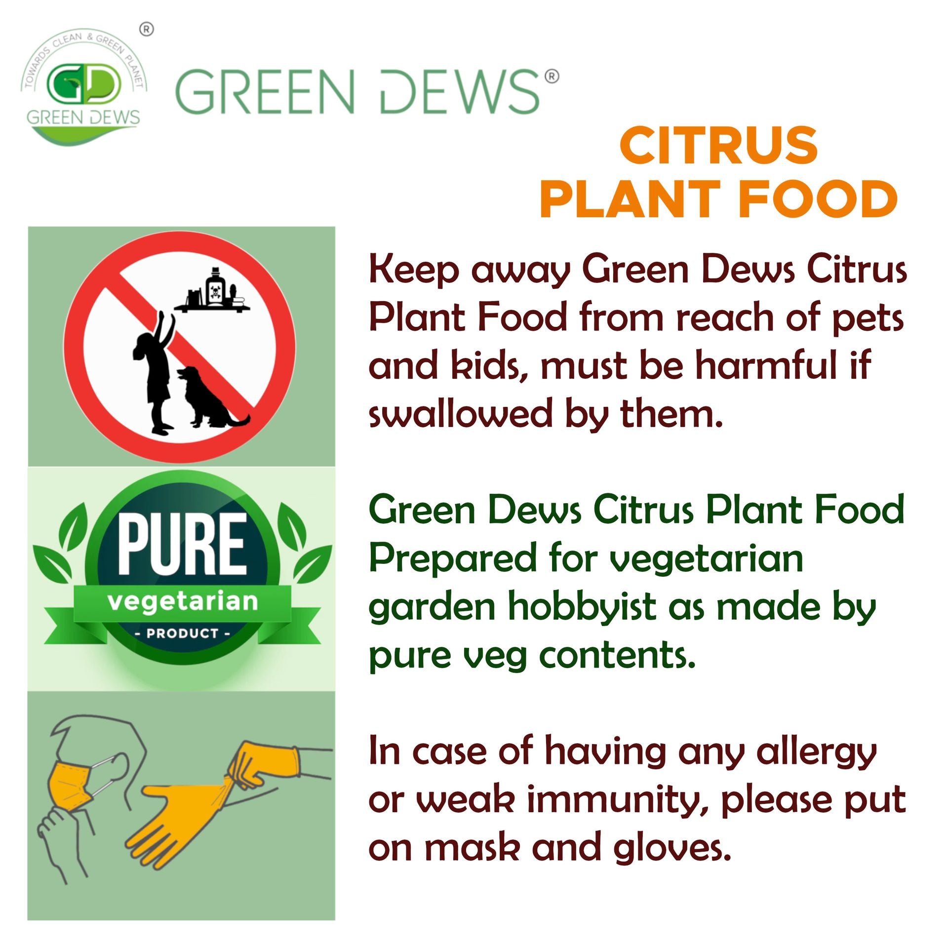 Green Dews Citrus plant fertilizer liquid for lemon plants oranges grape fruits - hfnl!fe